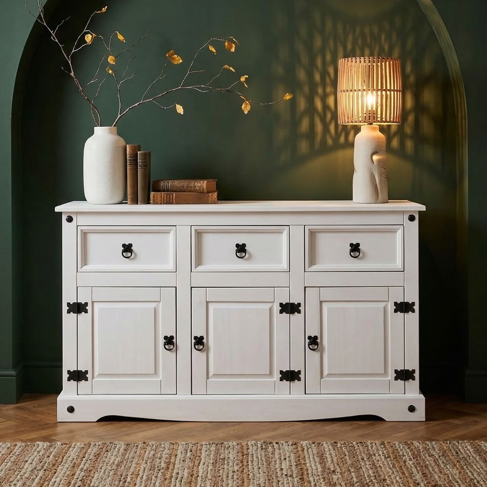 CARO-Möbel Sideboard RURAL, Mexico Sideboard Anrichte Kommode im Landhausstil Kiefer massiv