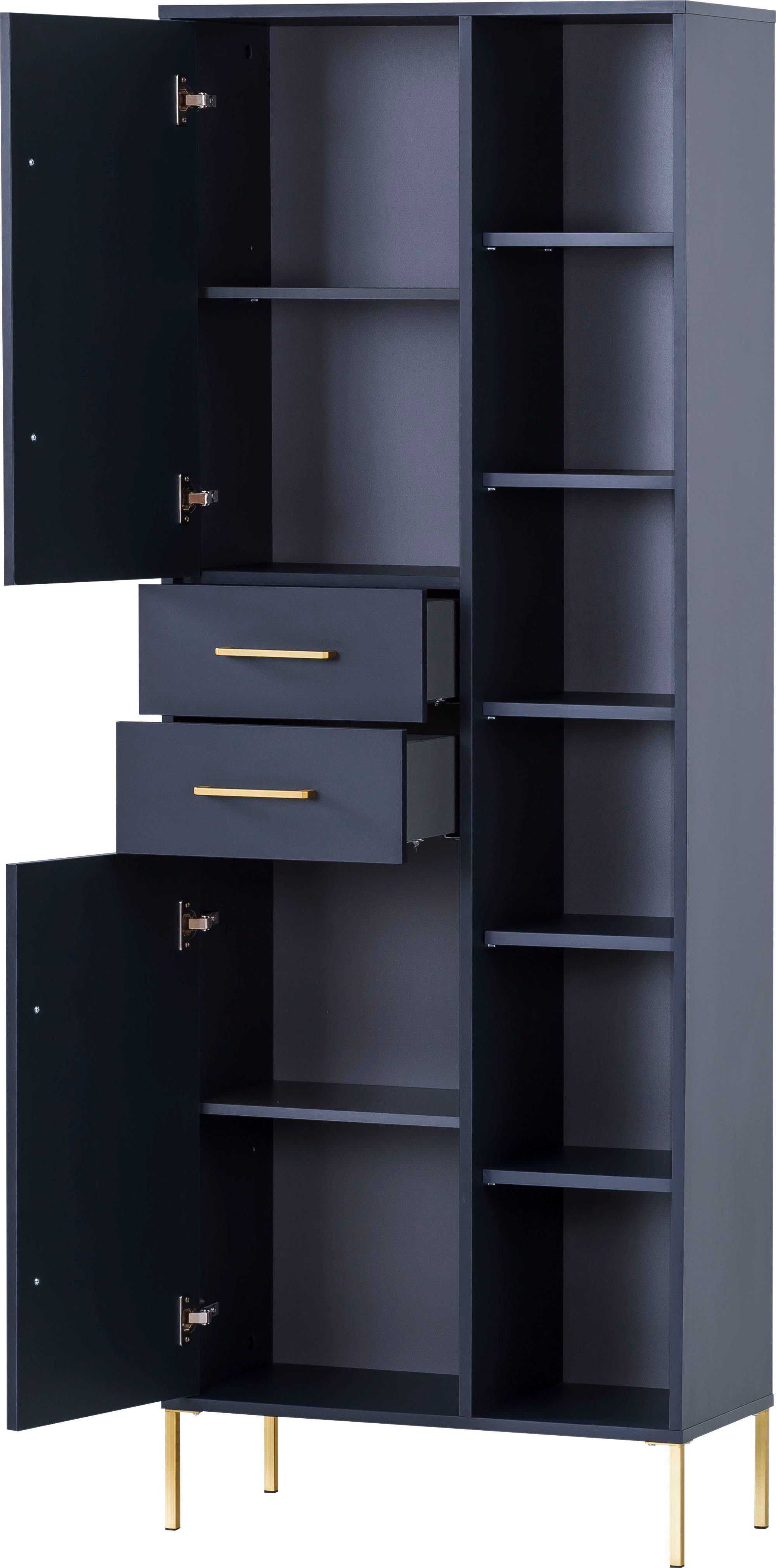 welltime Hochschrank Kent, Hochschrank, Made in Germany, B: 67 cm Solide Verarbeitung - Dieses Produkt ist in Deutschland gefertigt