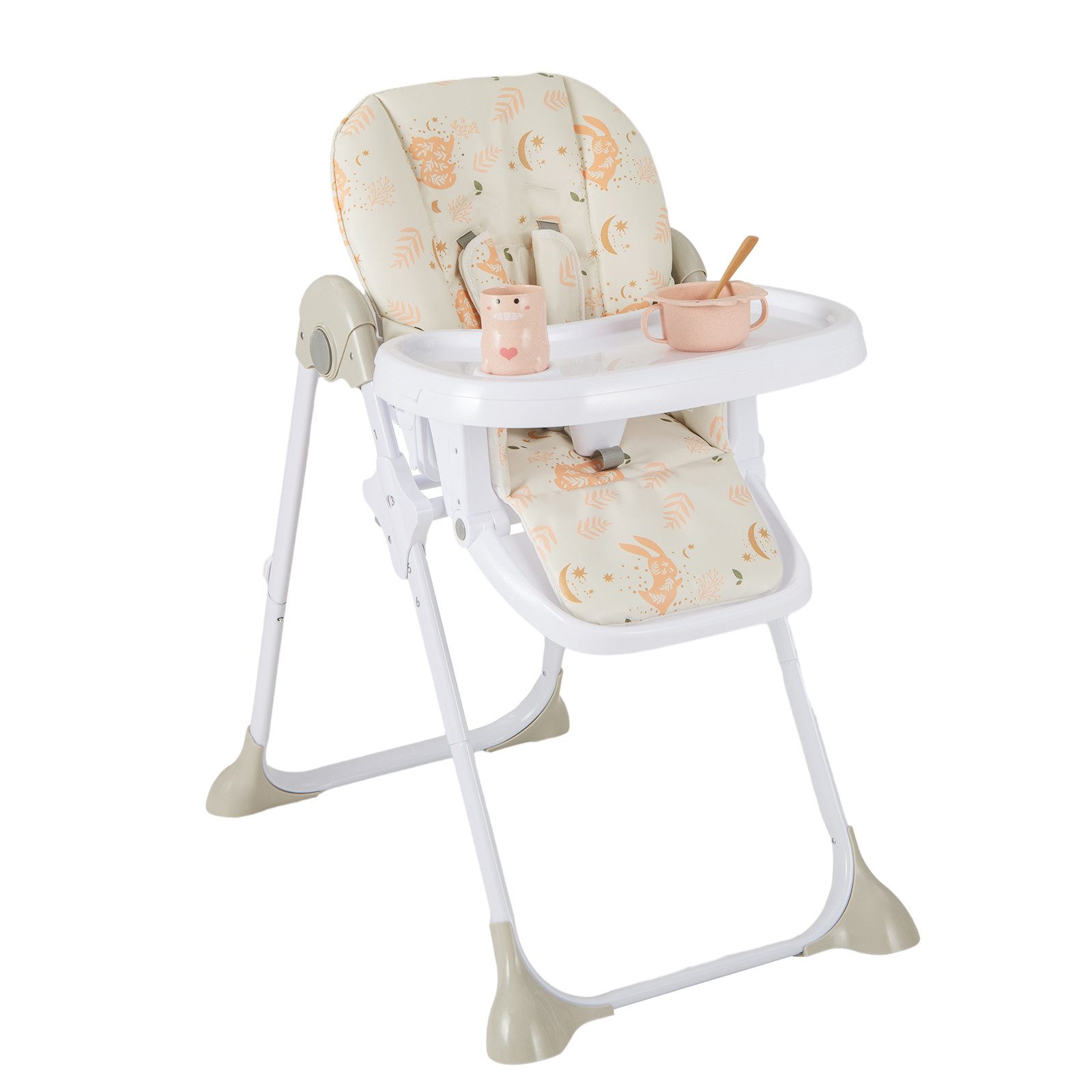 COSTWAY Kombihochstuhl Baby Stuhl, 6-stufig höheverstellbar günstig online kaufen