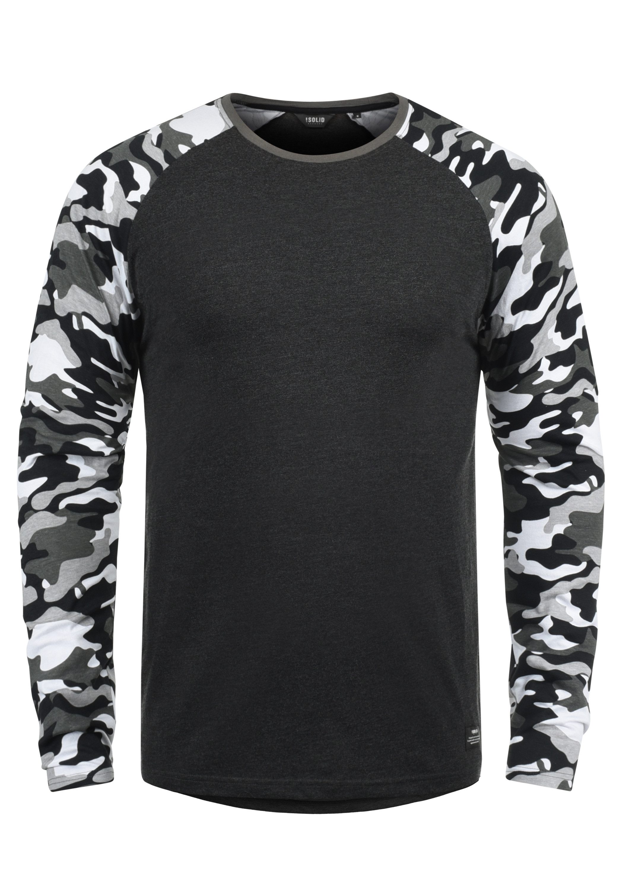 !Solid Rundhalsshirt SDCajus Longsleeve im Baseball-Look günstig online kaufen