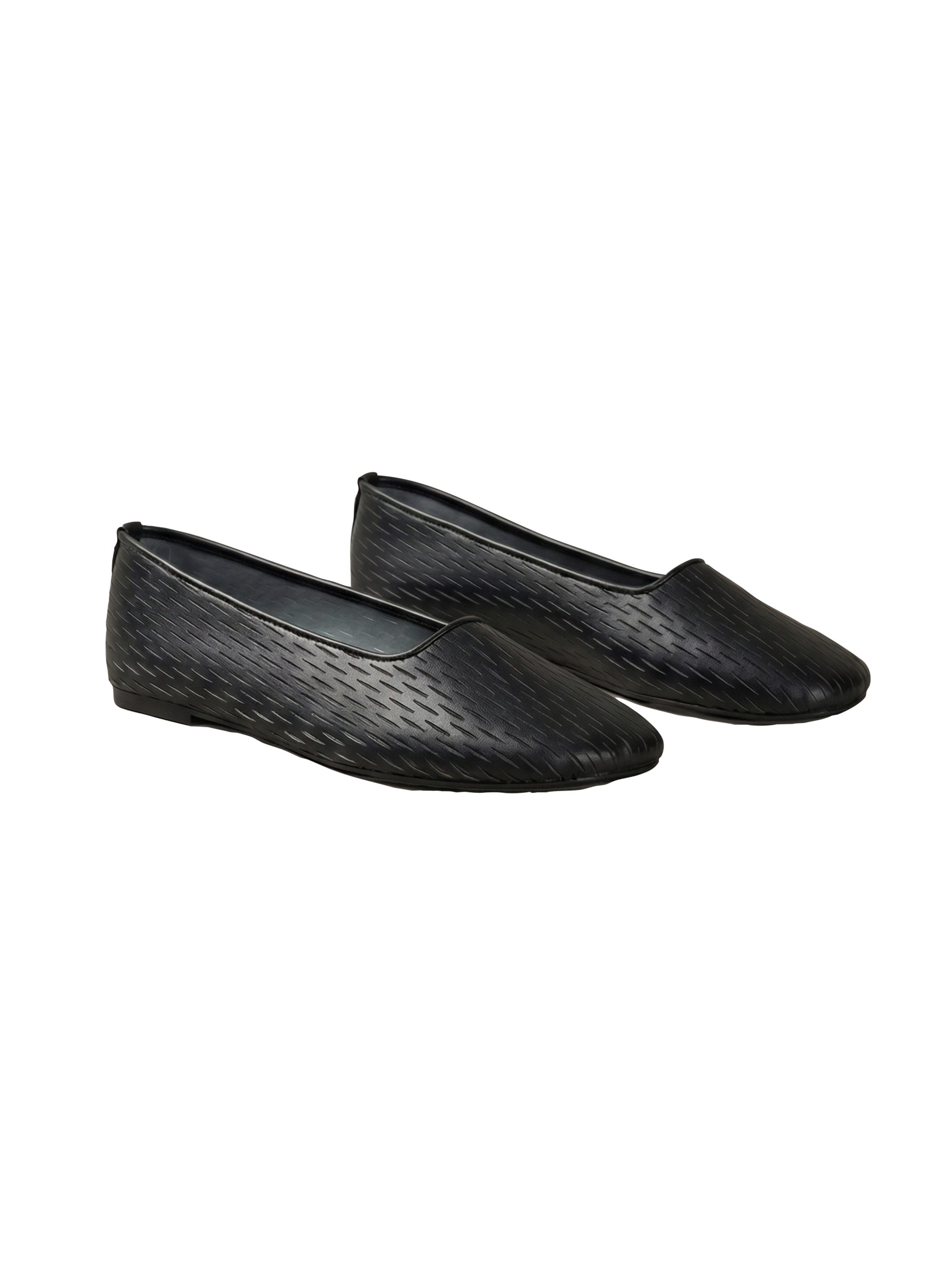 Calvin Klein OBLIQUE BALLERINA CUT LTH Ballerina Schlupfschuh, Flats, Loafer mit Textur, schmale Form