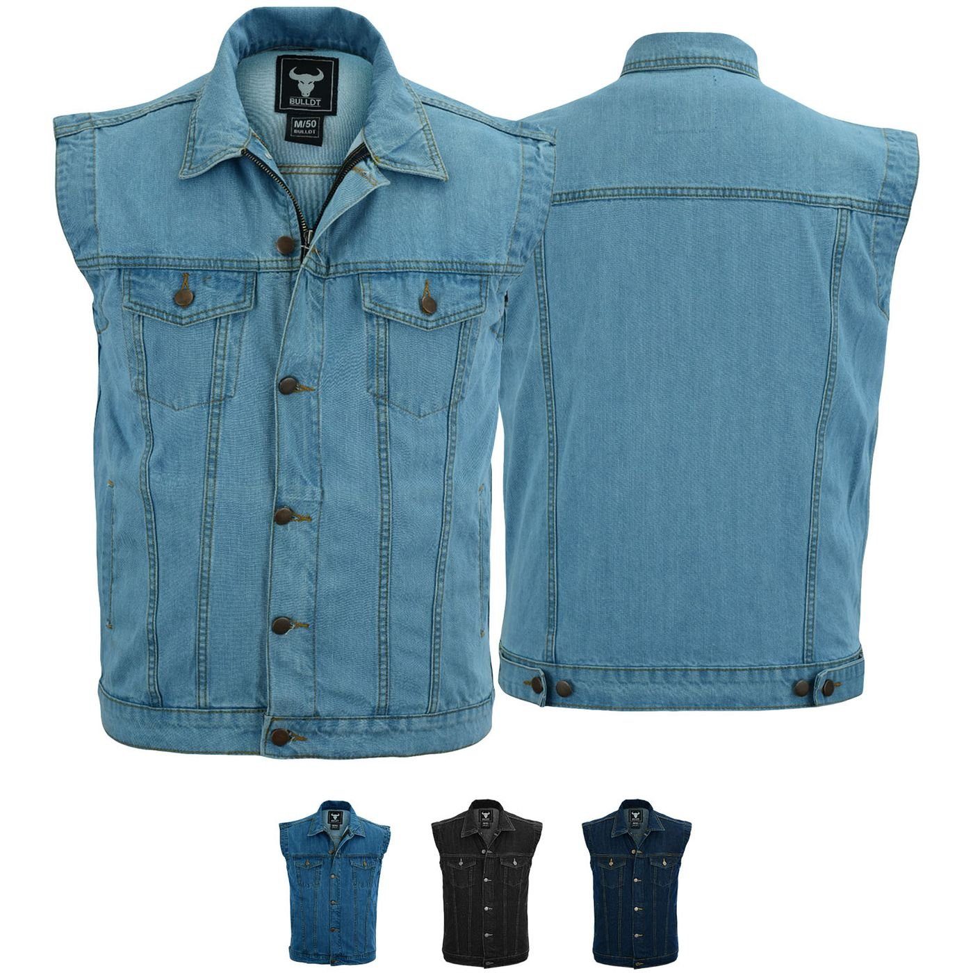 BULLDT Motorradweste BLD698 Jeansweste Biker Kutte Denimweste Bikerweste Mo günstig online kaufen