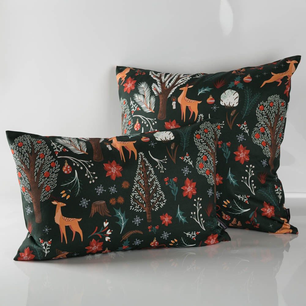 SCHÖNER LEBEN. Dekokissen Kissenhülle Scandi Winter Forest versch. Größen v günstig online kaufen
