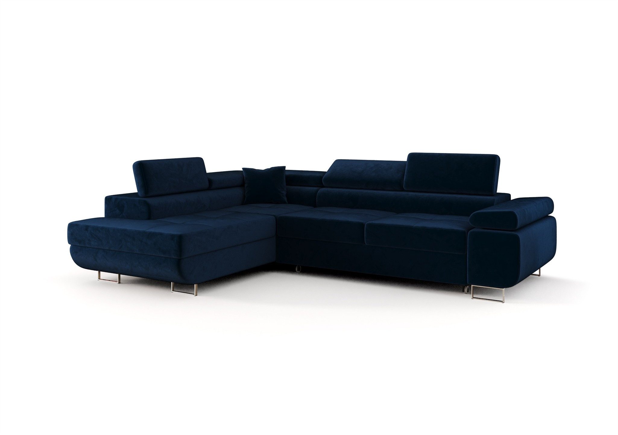 Fun Möbel Ecksofa Schlafsofa FUN MARIKO mit Ottomane in Stoff, Kopfstützen verstellbar