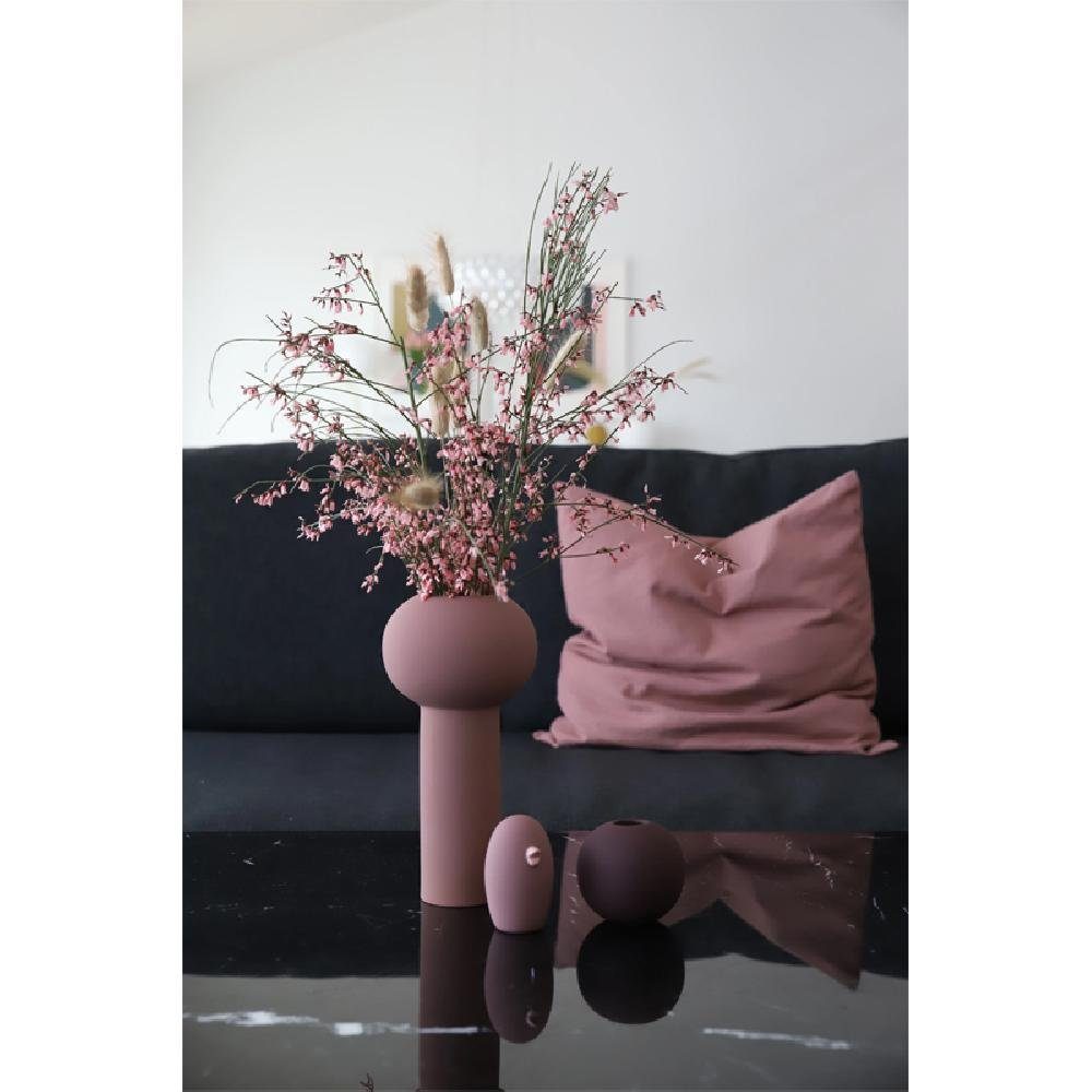 (24cm) Cooee Dekovase Vase Rose Design Cinder Pillar