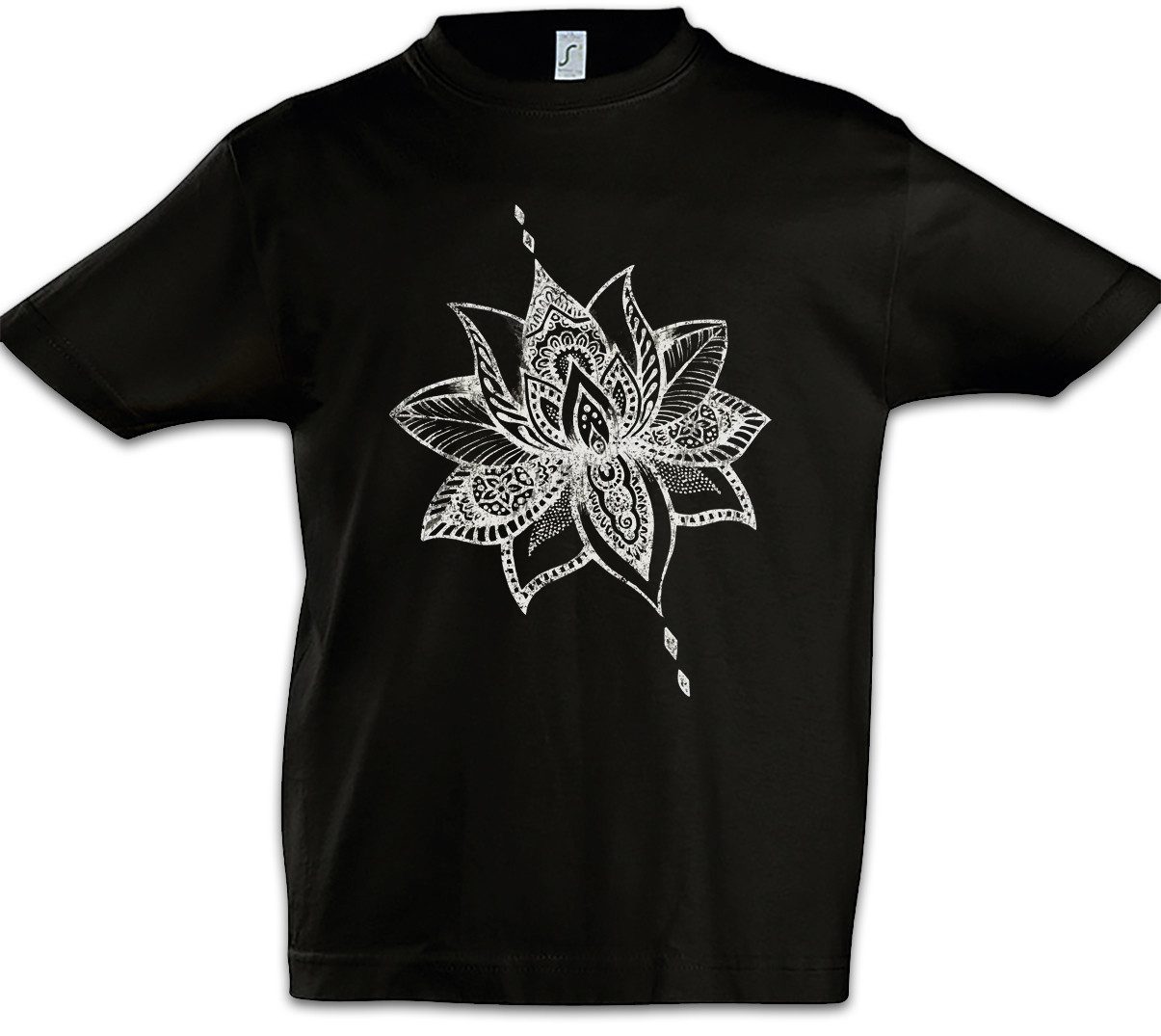 Print-Shirt Tattoo Flower Kinder T-Shirt Blume Pflanze Plant Art Tattooist