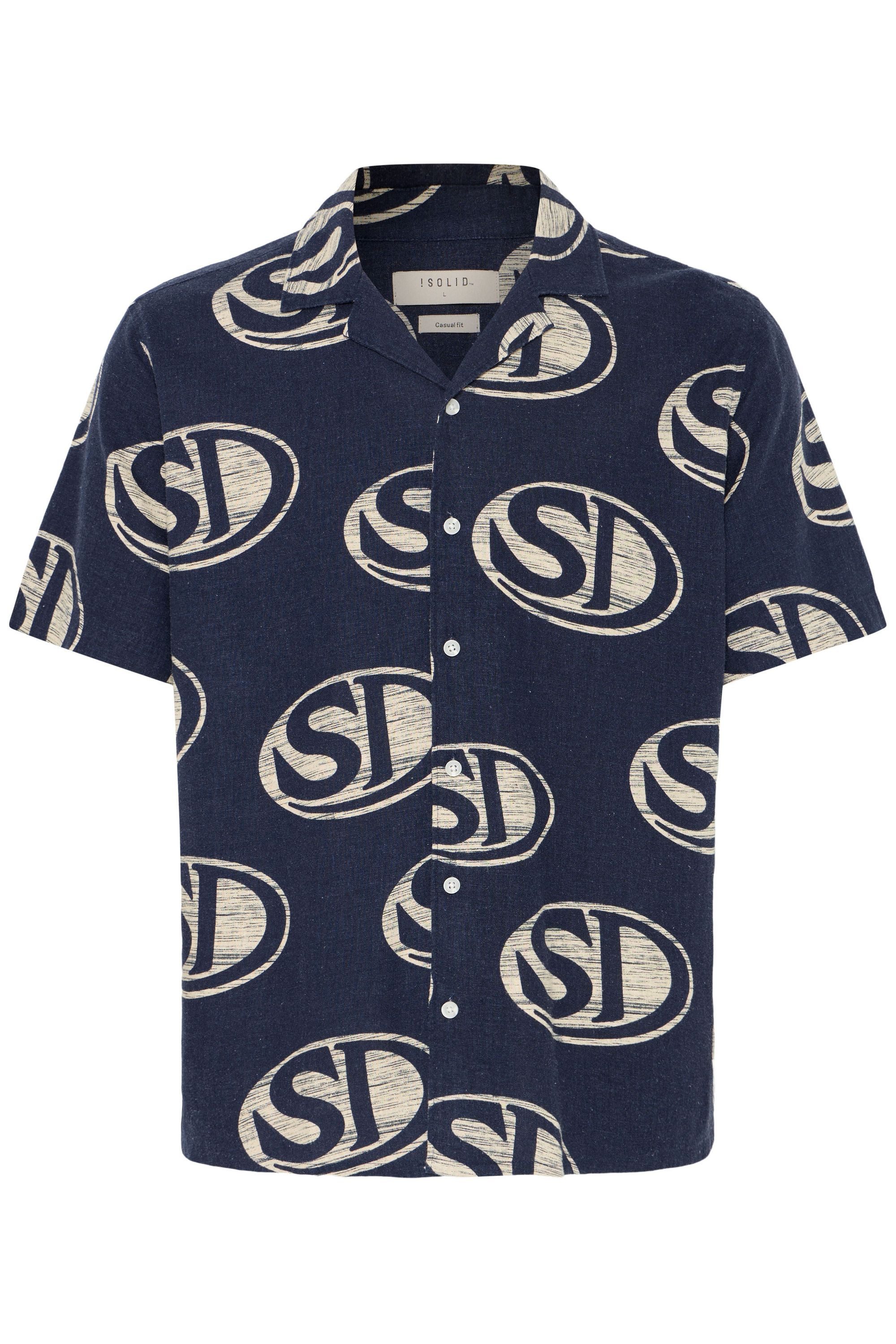 !Solid Leinenhemd SDUte Kurzarmhemd aus Leinen-Mix mit lässiger Passform