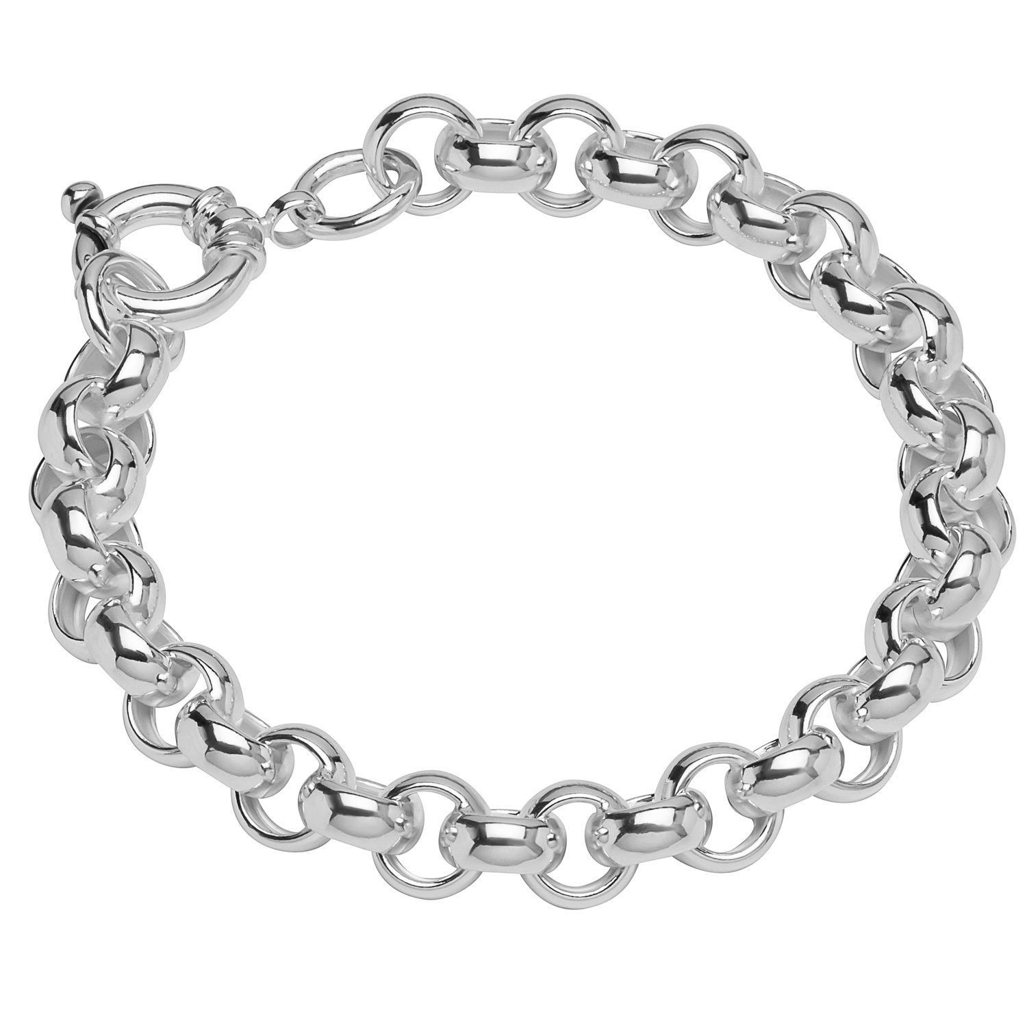 Armband Armband 925 Sterling Silber 19cm Erbskette hohl ru