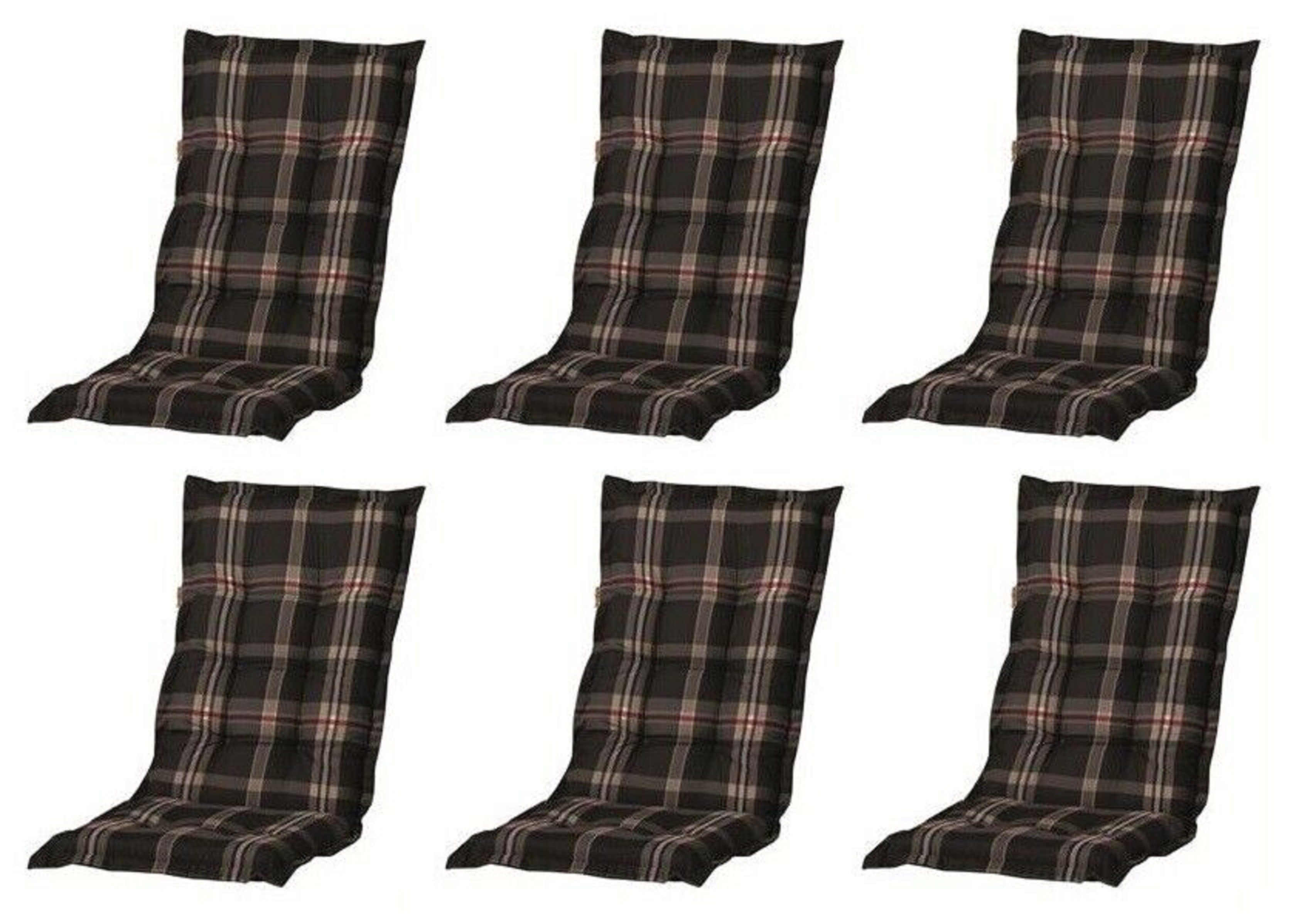 Madison Hochlehnerauflage 6er Set A 029 Gartenstuhl Auflagen Kissen Polster günstig online kaufen