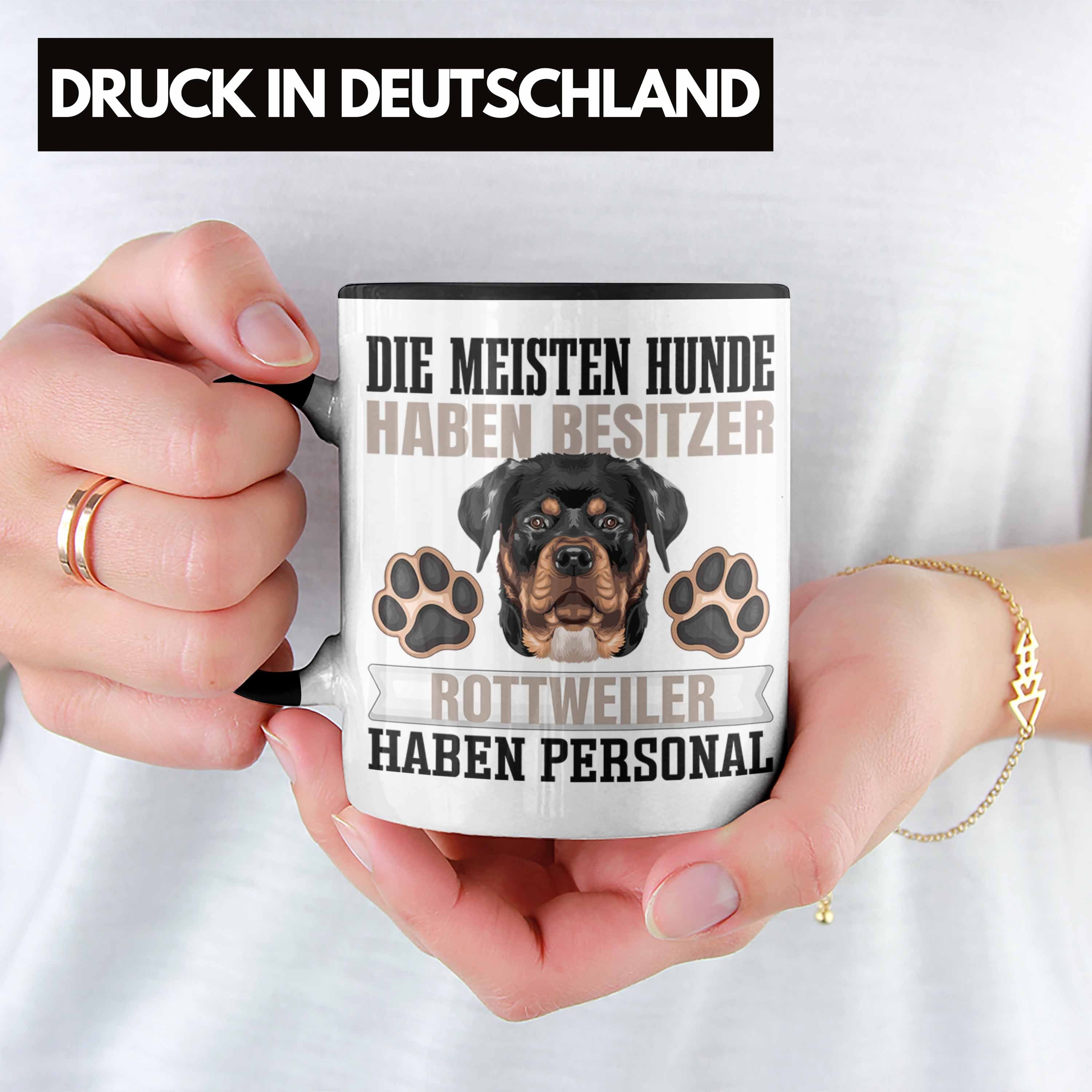 Lustiger Besitz Geschenkidee Tasse Tasse Trendation Rottweiler Besitzer Spruch Schwarz Geschenk