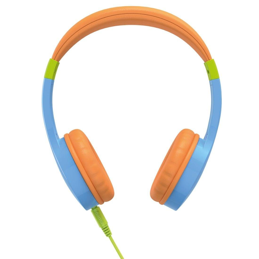 Hama Kinderkopfhörer On Ear, Lautstärkebegrenzung, flexibel, robust, stabil Kinder-Kopfhörer (Sprachsteuerung, Größenverstellbar, Integriertes Mikrofon, Siri und Google Assistant) blau-orange