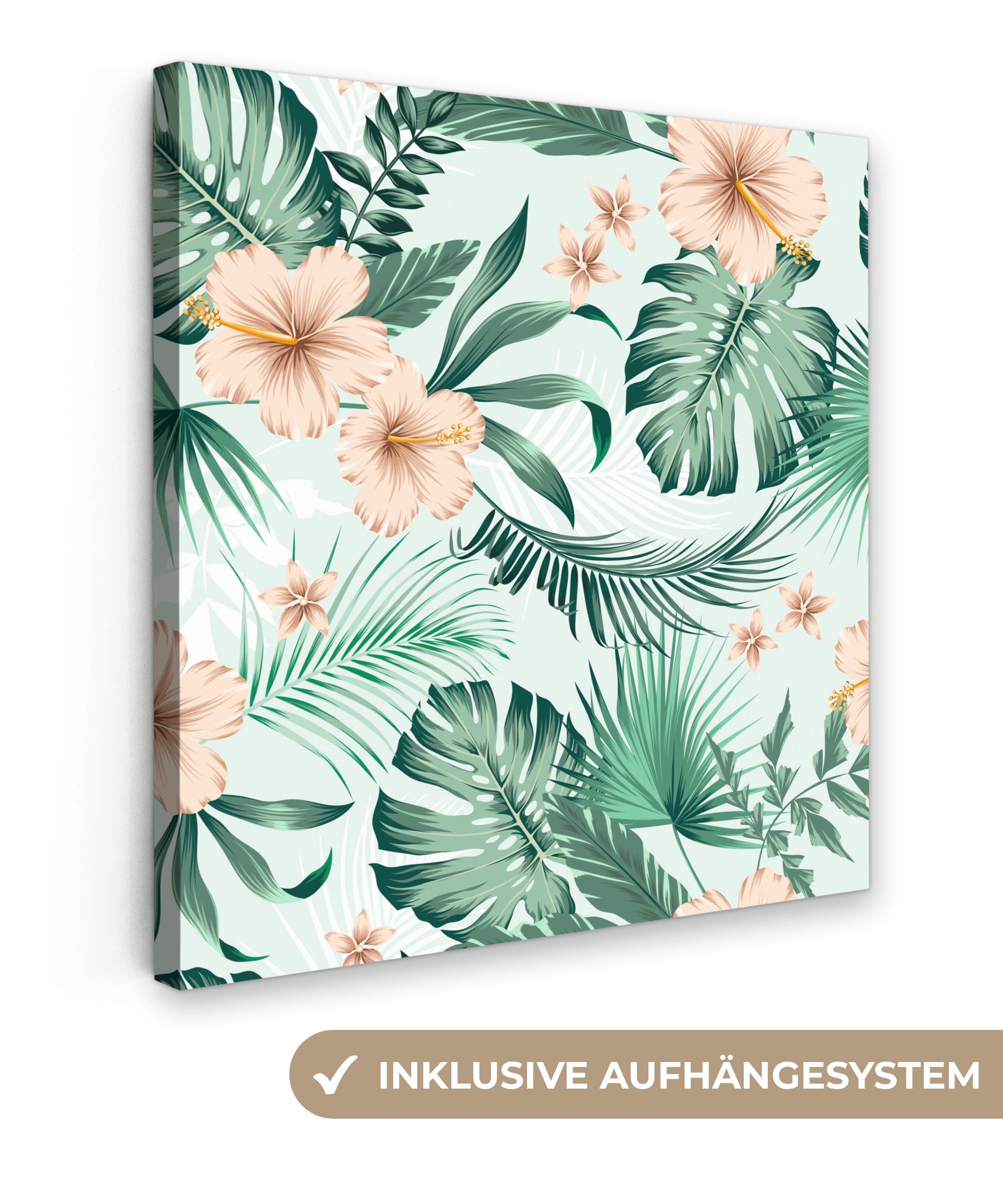 OneMillionCanvasses® Leinwandbild Blumen - Hibiskus - günstig online kaufen