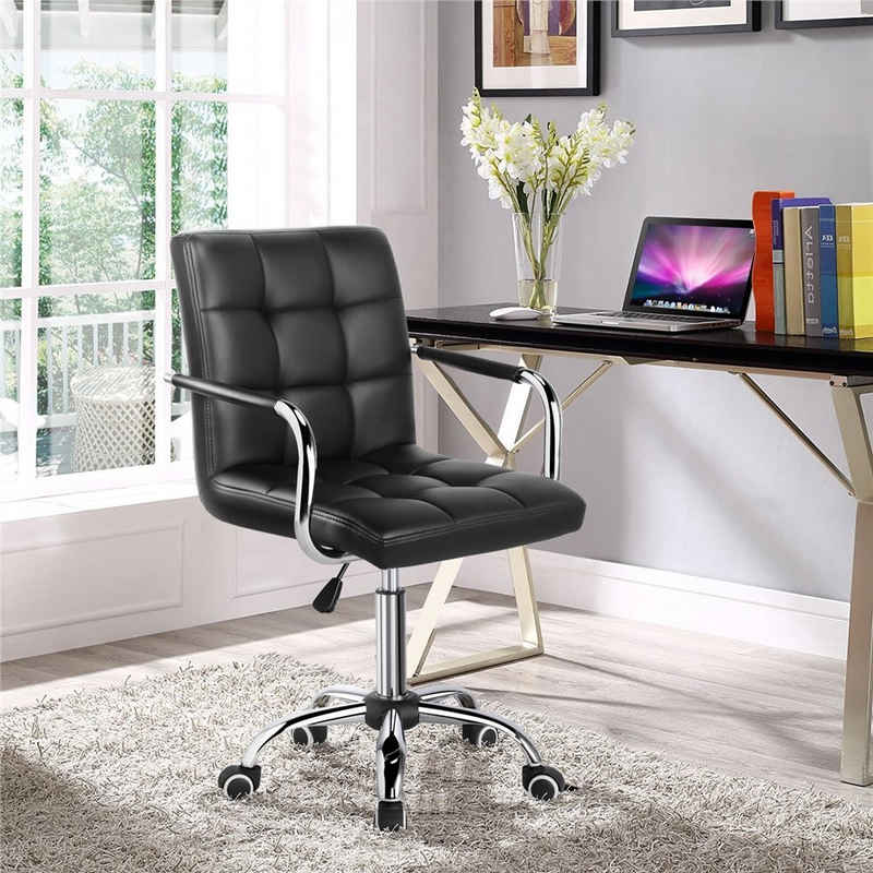 Yaheetech Drehstuhl höhenverstellbar Chefsessel, ergonomischer Bürostuhl