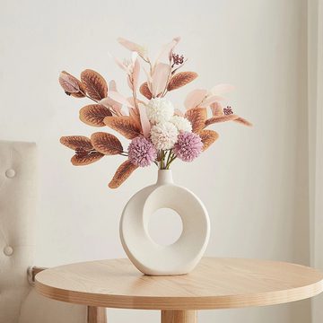 HIBNOPN Dekovase Vase Blumenvasen aus Keramik für Wohnungsdeko Trockenblumen Deko (1 St)
