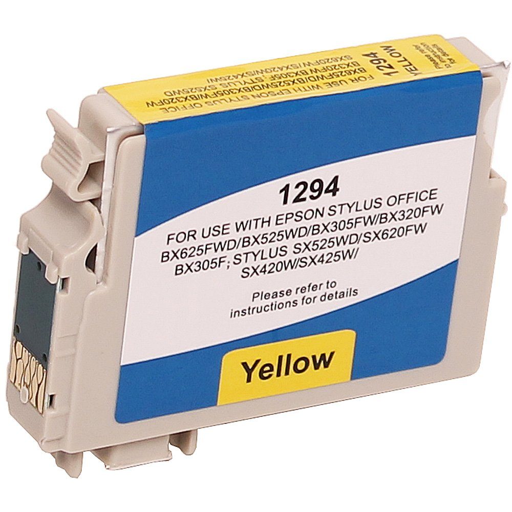 ABC Tintenpatrone (Kompatible Druckerpatrone für Epson T1294 Gelb Stylus B42WD BX305F)