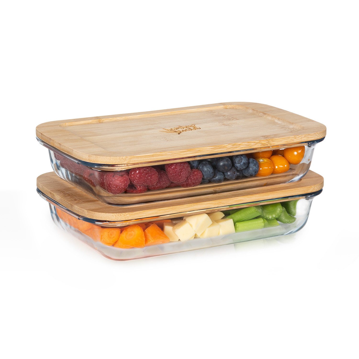 Frischhaltedose Aufschnittbox mit Bambusdeckel