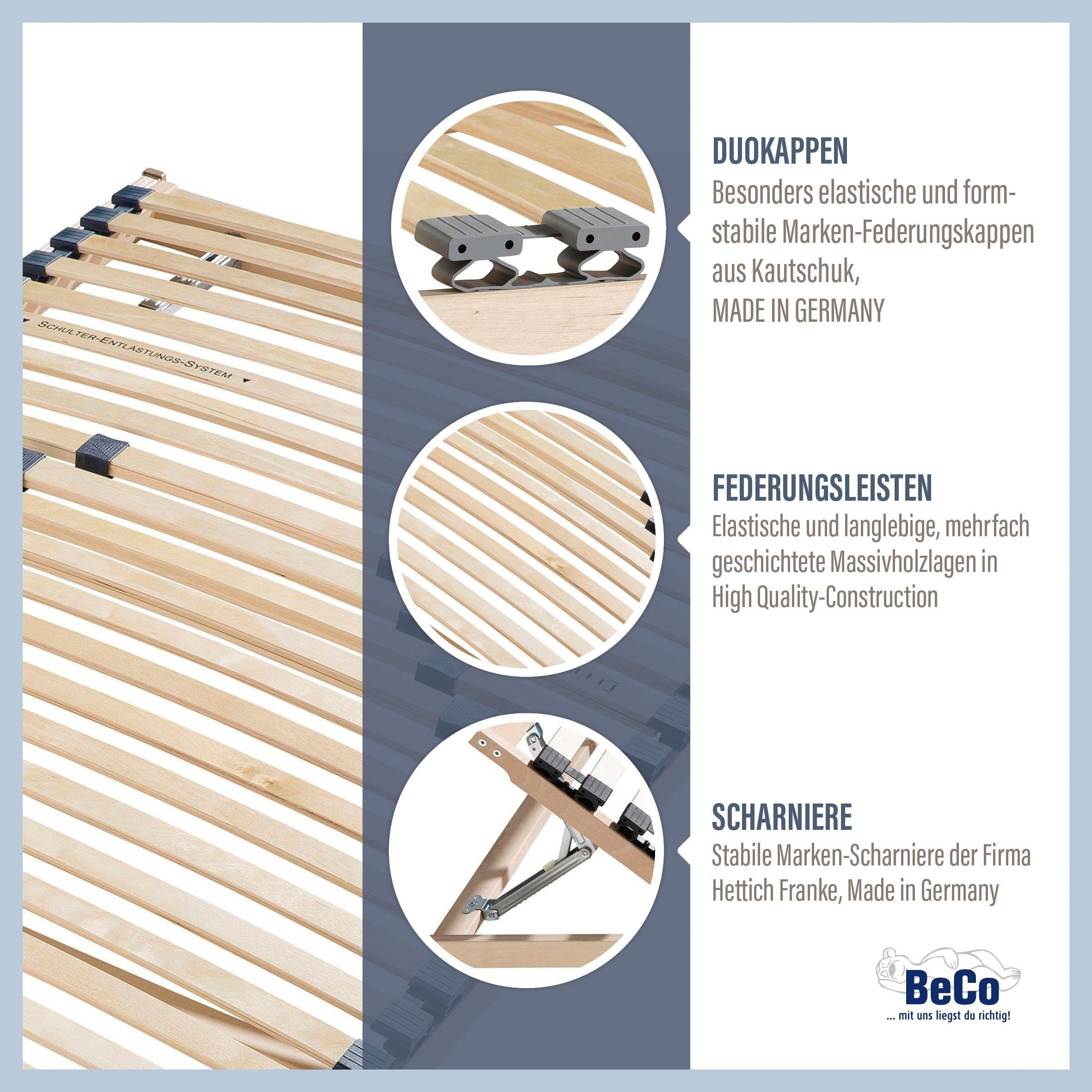 Lattenrost Noxus Flex K, Beco, Kopfteil manuell verstellbar, Fußteil nicht günstig online kaufen