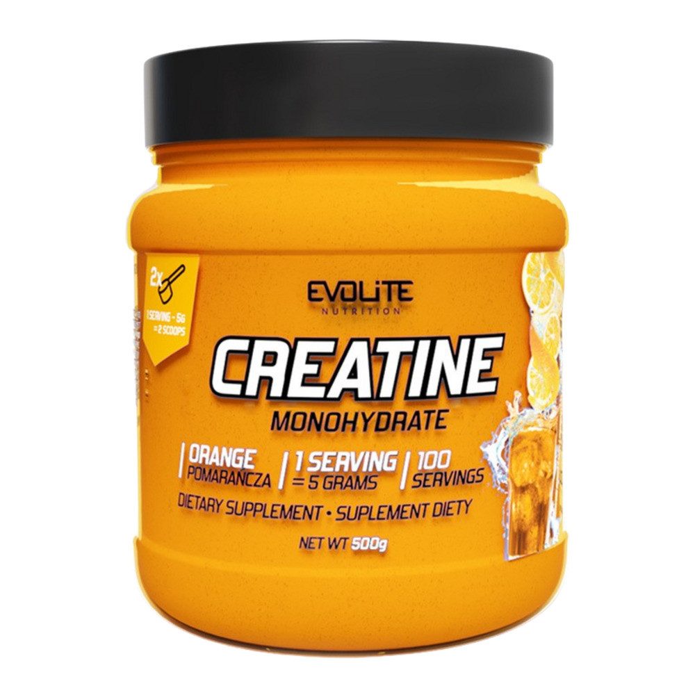 Evolite Nutrition EVOLITE CREATINE Monohydrat 500g Pulver, Feines Pulver mit guter Löslichkeit
