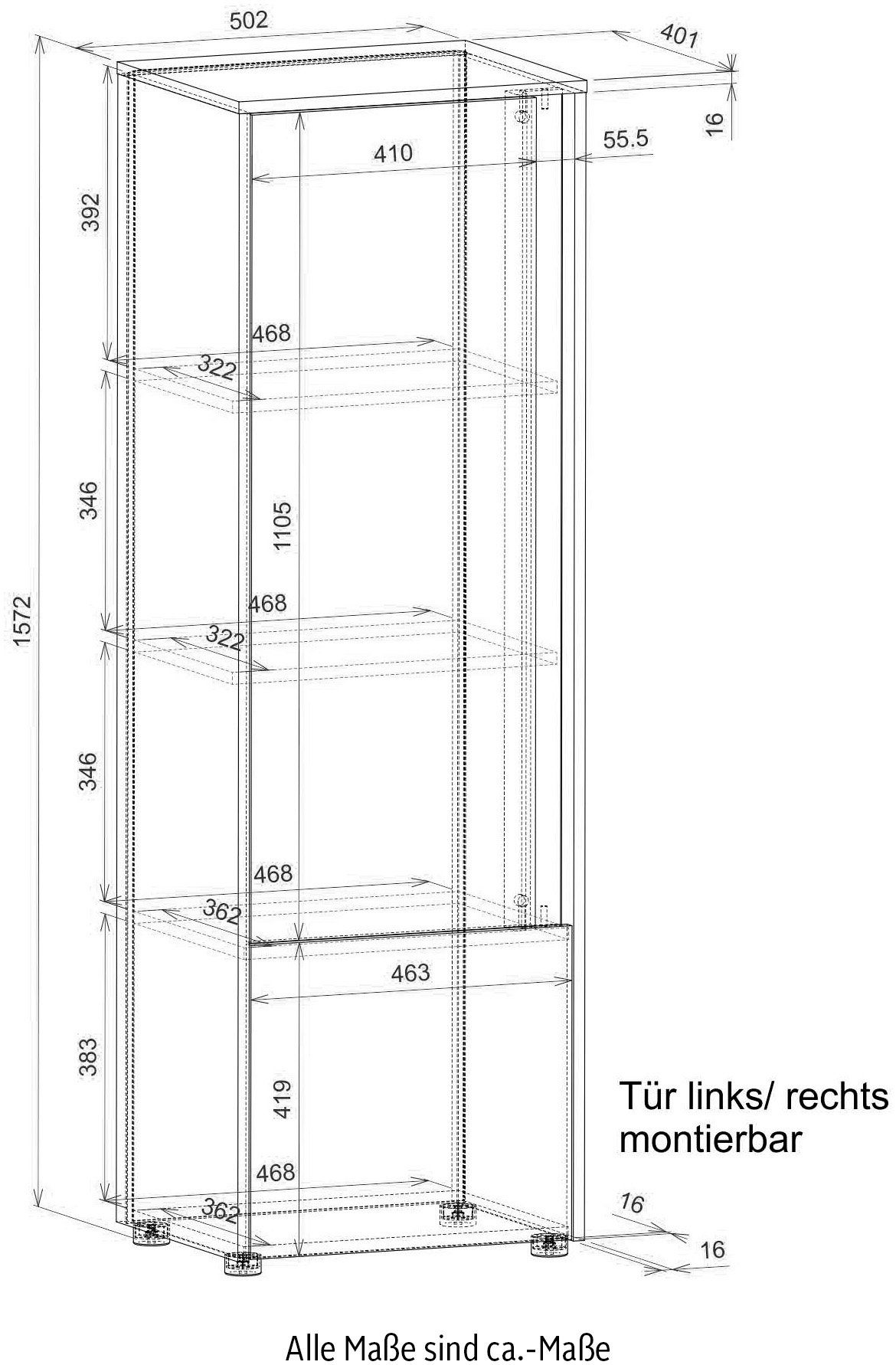 Aktenschrank Weiss Home wohnliches INOSIGN CiTY/GiRON Office, modern, cm Stauraumschrank zeitlos 50 Breite