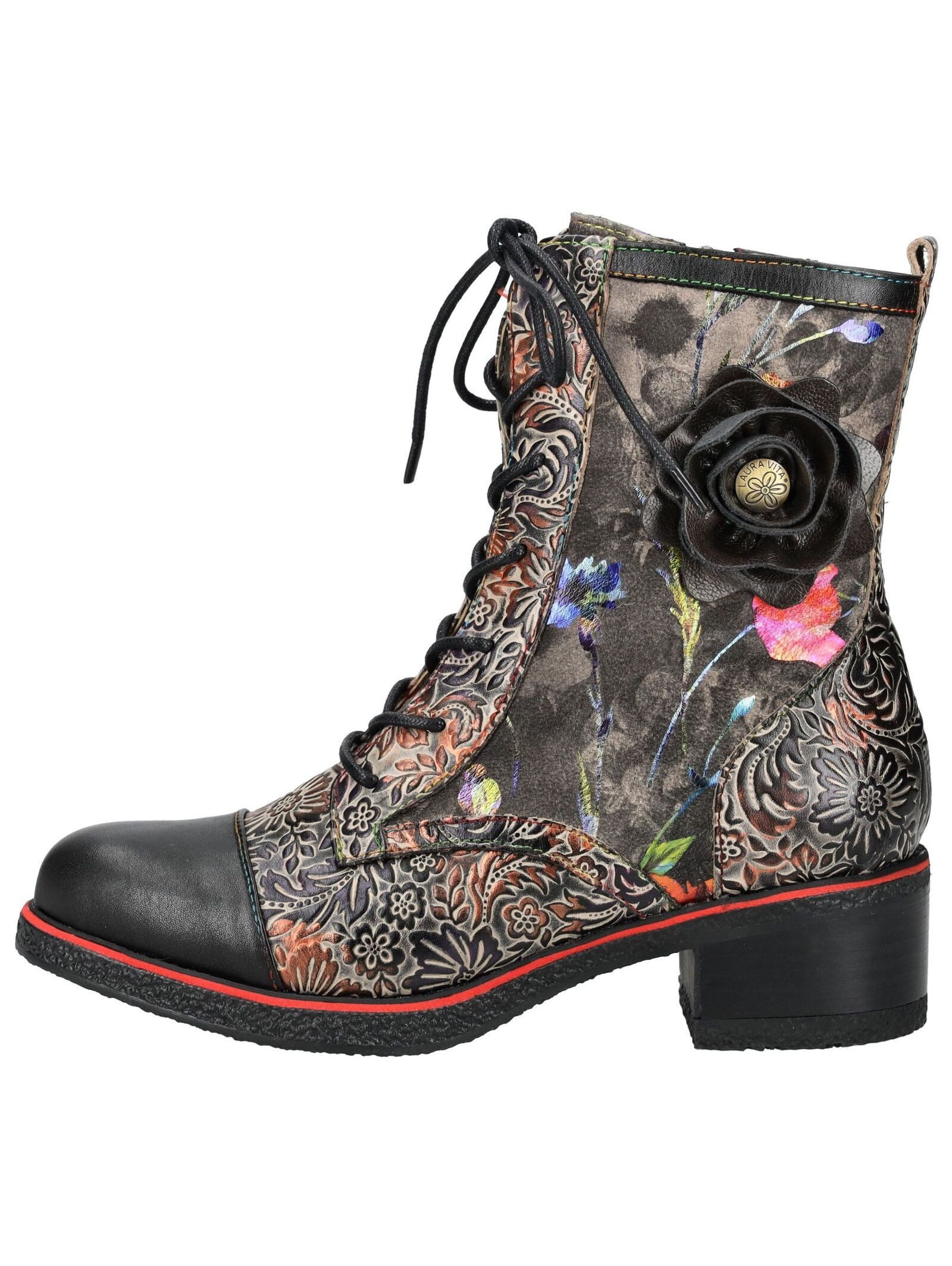 LAURA VITA Stiefelette Leder/Textil Schnürstiefelette günstig online kaufen