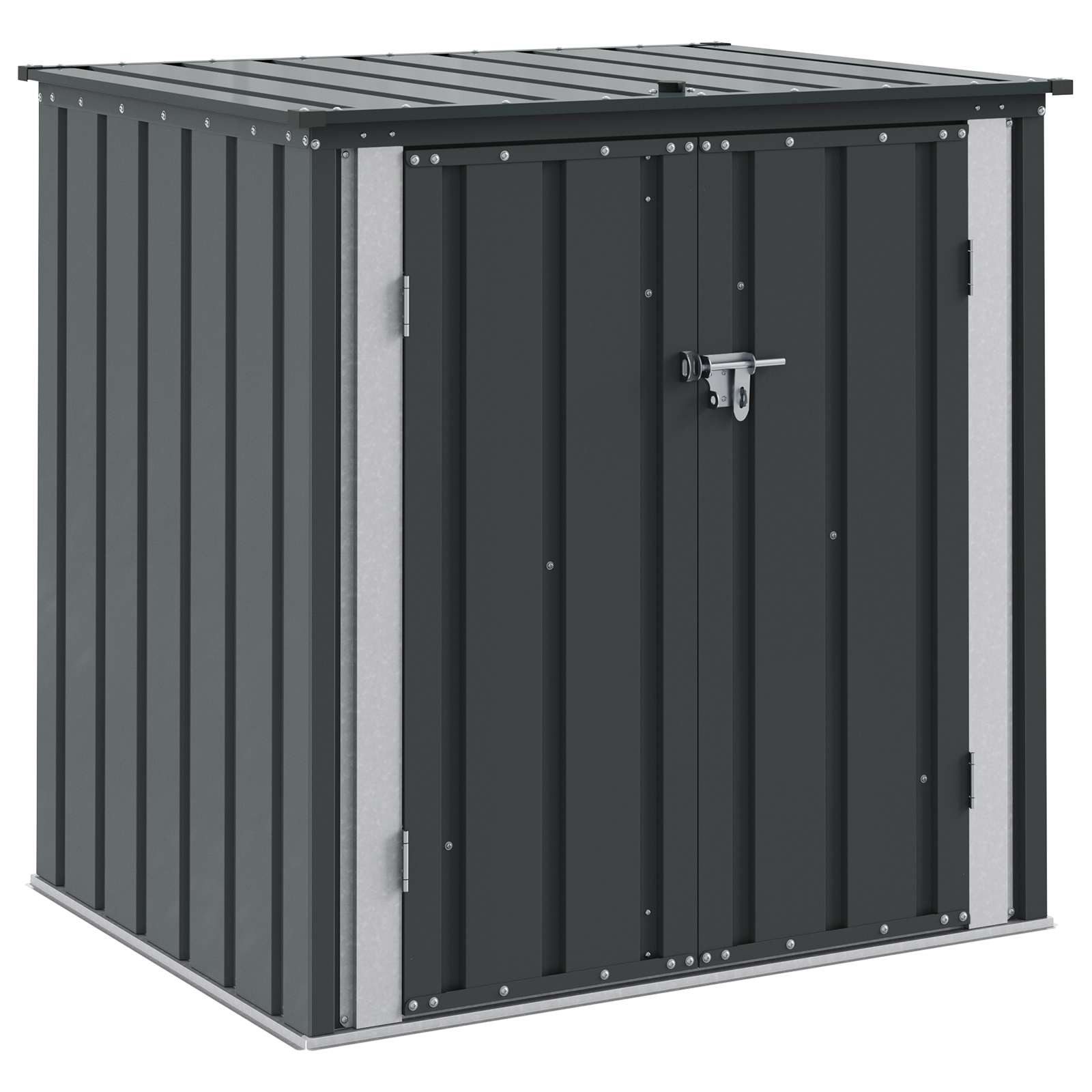 vidaXL Gartenhaus Gartenlagerbox Schwarz 101,5 x 82 x 100 cm Stahl