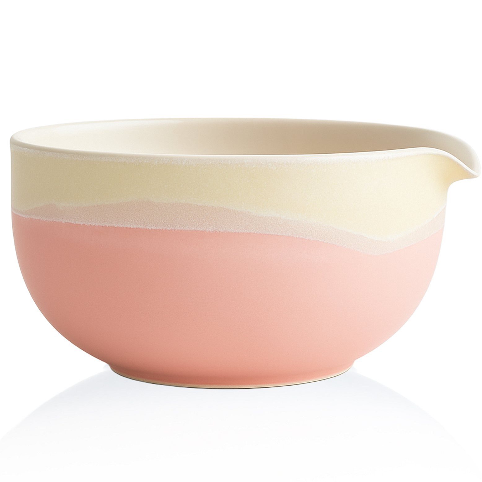 Goodwei Teeschale Matcha-Schale "Fuji Pink" mit Ausgießer, 450 ml, 1-tlg., Keramik