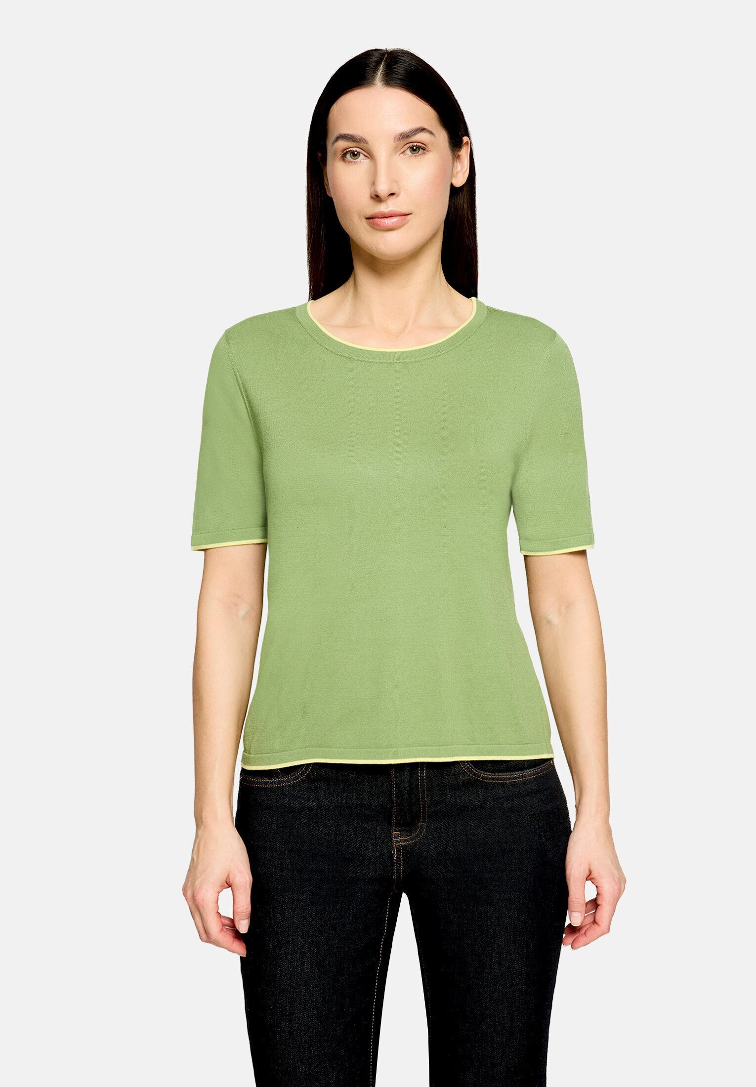 Cartoon Kurzarmshirt Damen mit Rundhalsausschnitt (1-tlg)