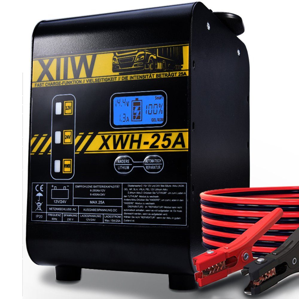Profi 400AH Intelligente Auto KFZ Batterie Ladegerät Impuls Reparatur 12/24V 