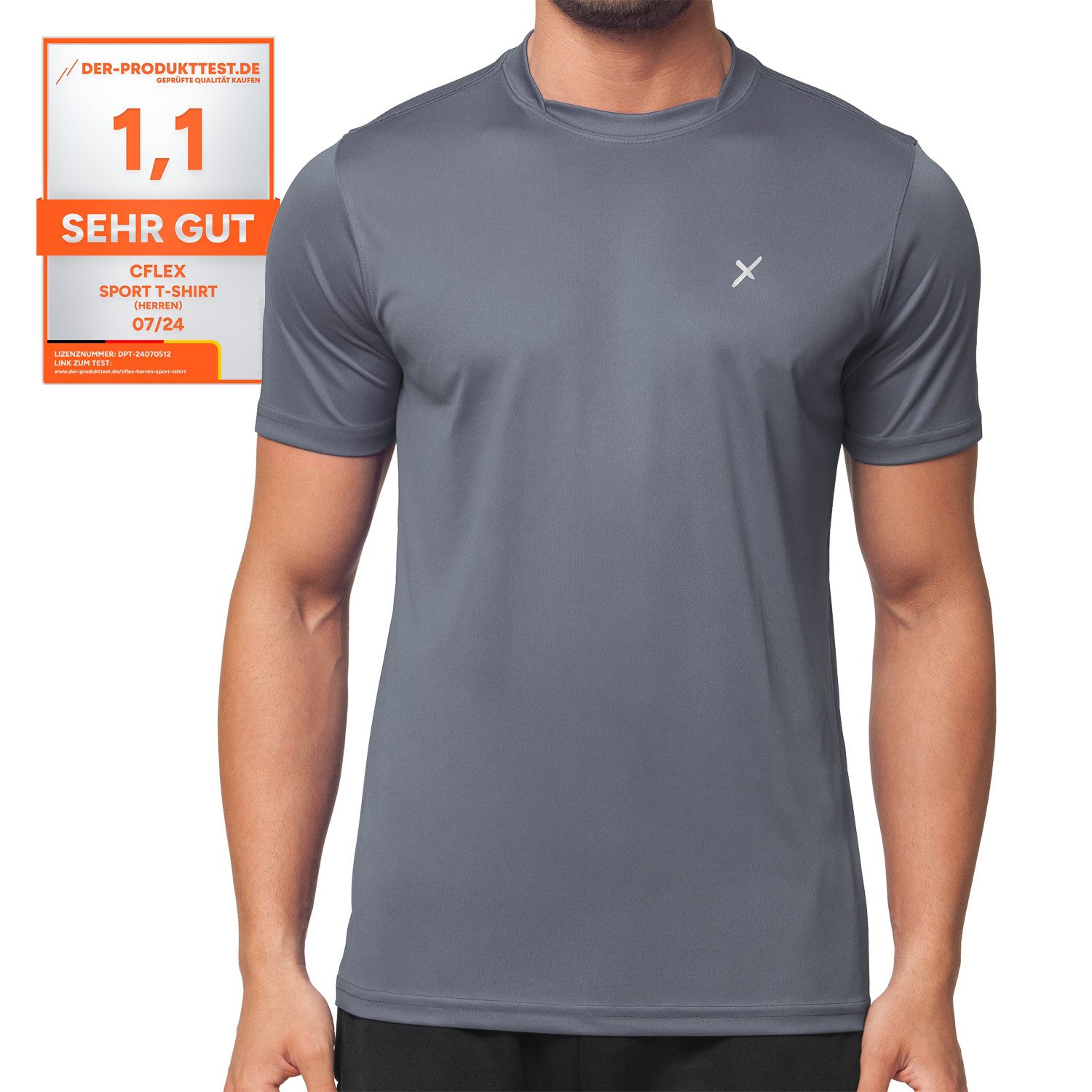 CFLEX Trainingsshirt Herren Sport Shirt Fitness T-Shirt Sportswear Collecti günstig online kaufen