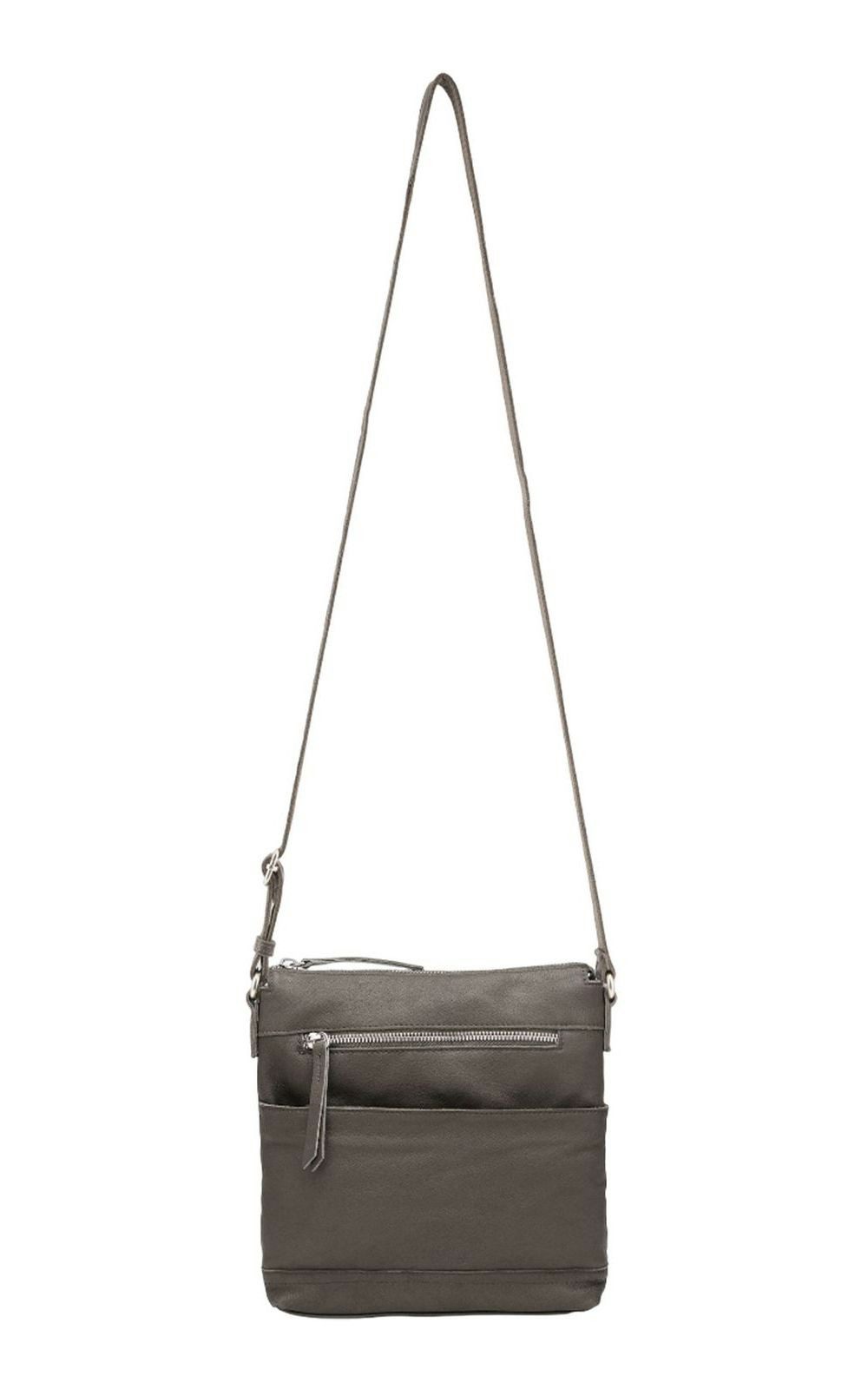 FREDsBRUDER Umhängetasche Crossbag With Zip-Pockets, aus echtem Leder
