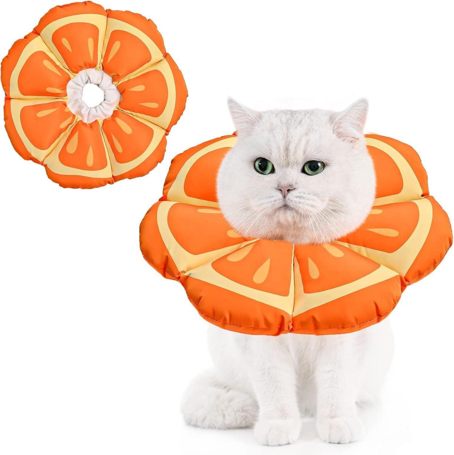 Schutzkragen Halskrause Katze Verstellbar Leckschutz Kragen Weich Kegel