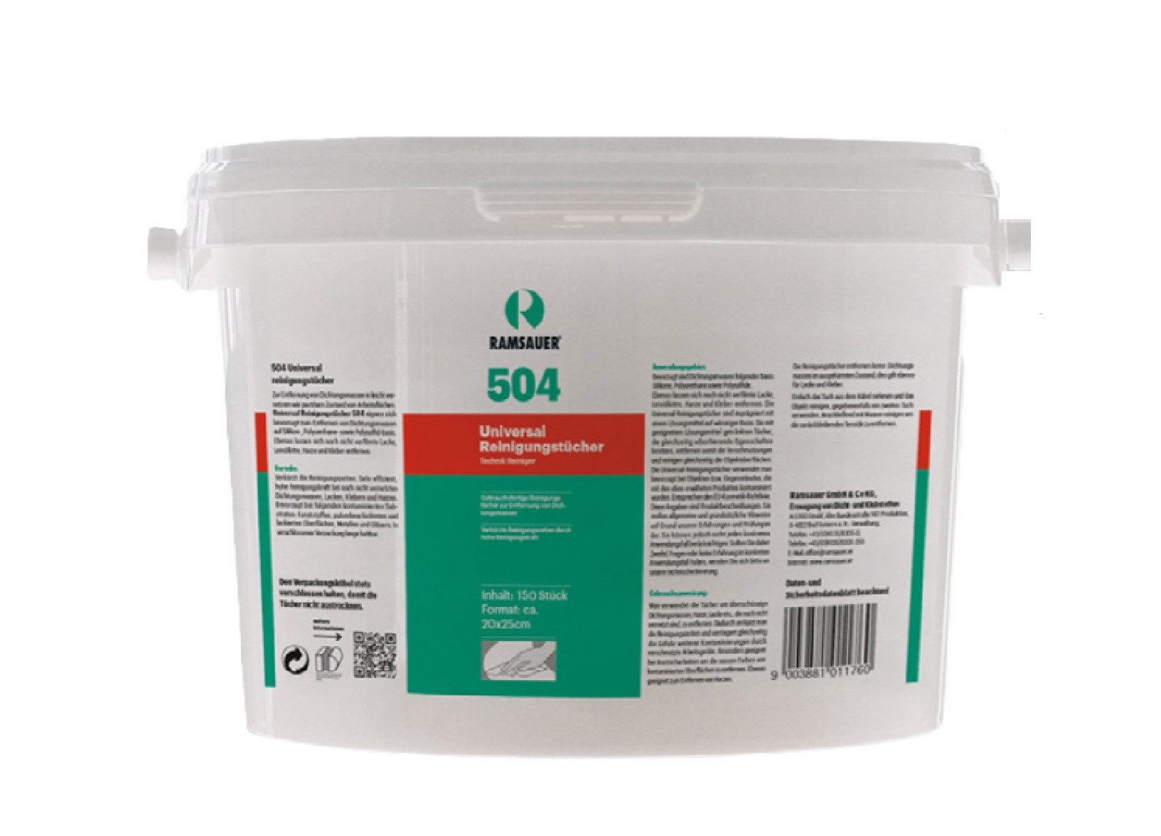 Ramsauer Ramsauer 504 Universal feuchte Reinigungstücher 150 Stück Eimer Reinigungstücher (gebrauchsfertig)