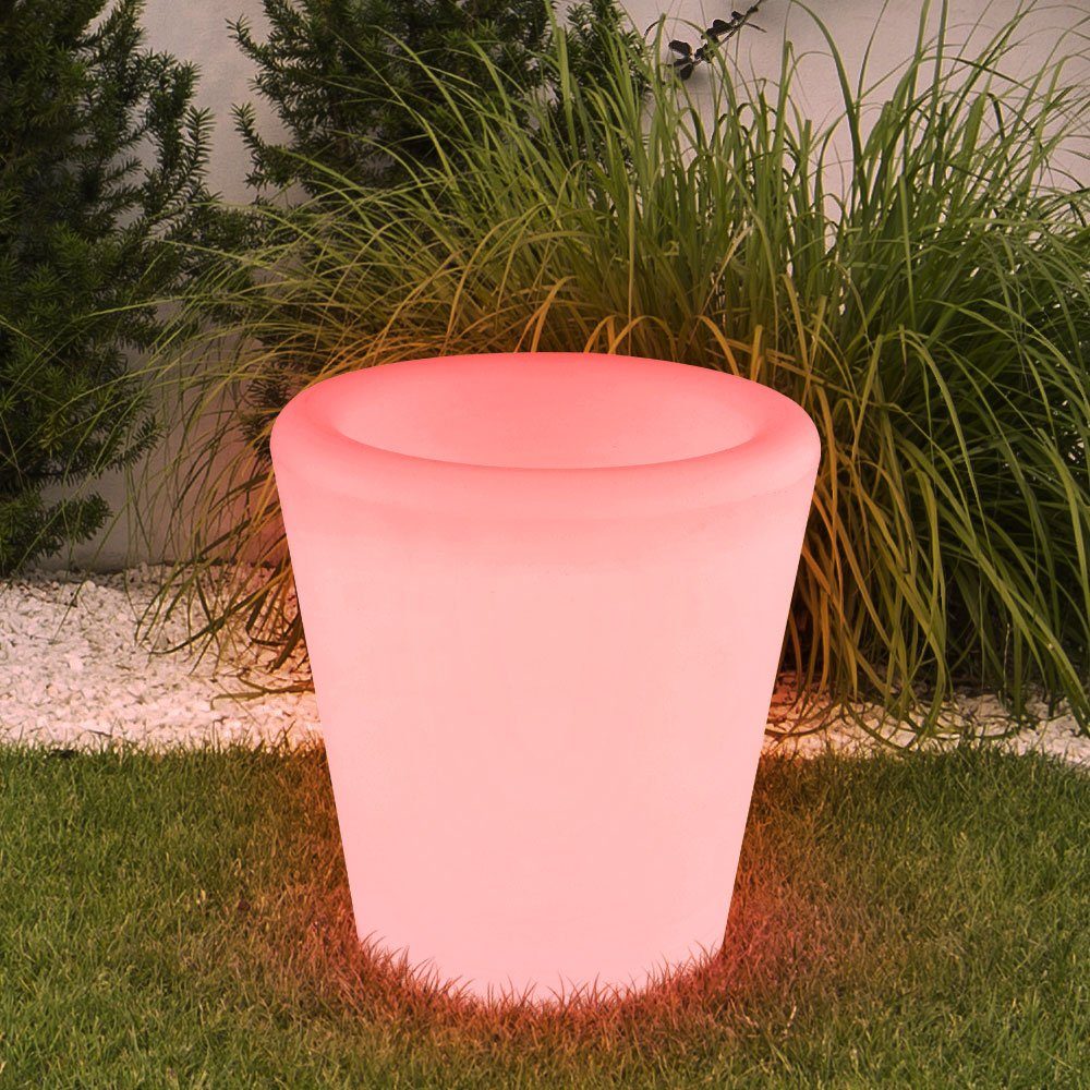 Garten Blumen Warmweiß, Leuchte Solar LED-Leuchtmittel Gartenleuchte, fest verbaut, Dekoration LED Farbwechsel, Topf Pflanzen RGB etc-shop Design