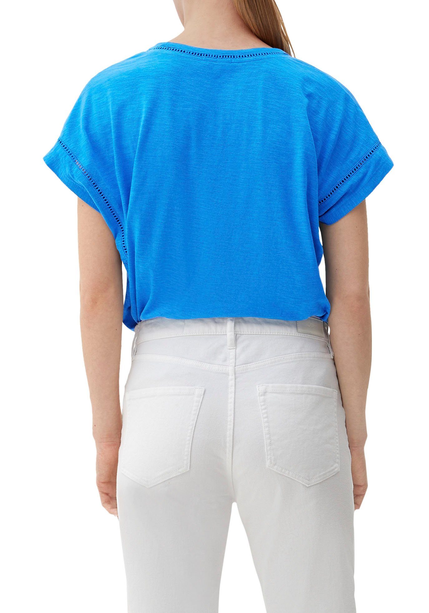 s.Oliver T-Shirt mit Zierborte blue
