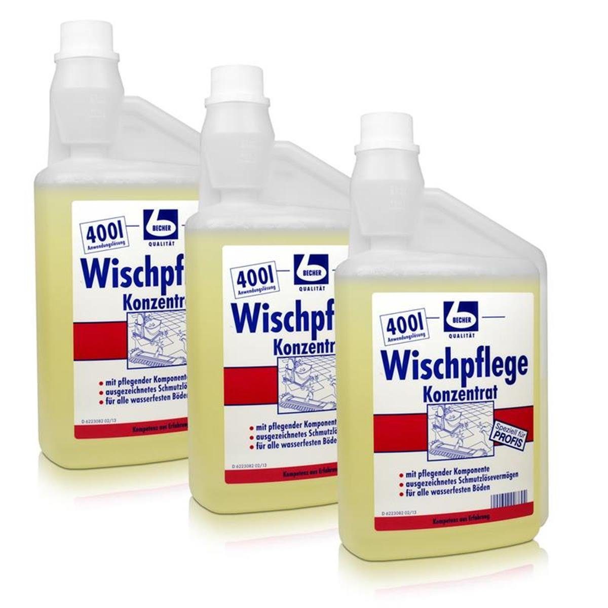 Dr. Becher Wischpflege Konzentrat Reiniger 1L (3er Pack) Spezialwaschmittel