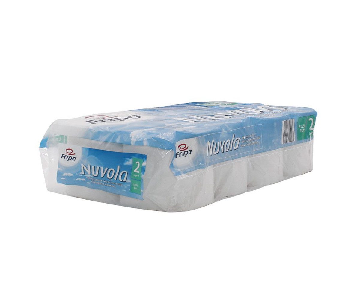 DocMed Toilettenpapier Fripa - Toilettenpapier nuvola, 2-lagig oder 3-lagig (Umweltfreundliche Herstellung 8-St. Hohe Blattqualität), Zwei Varianten für individuellen Komfort