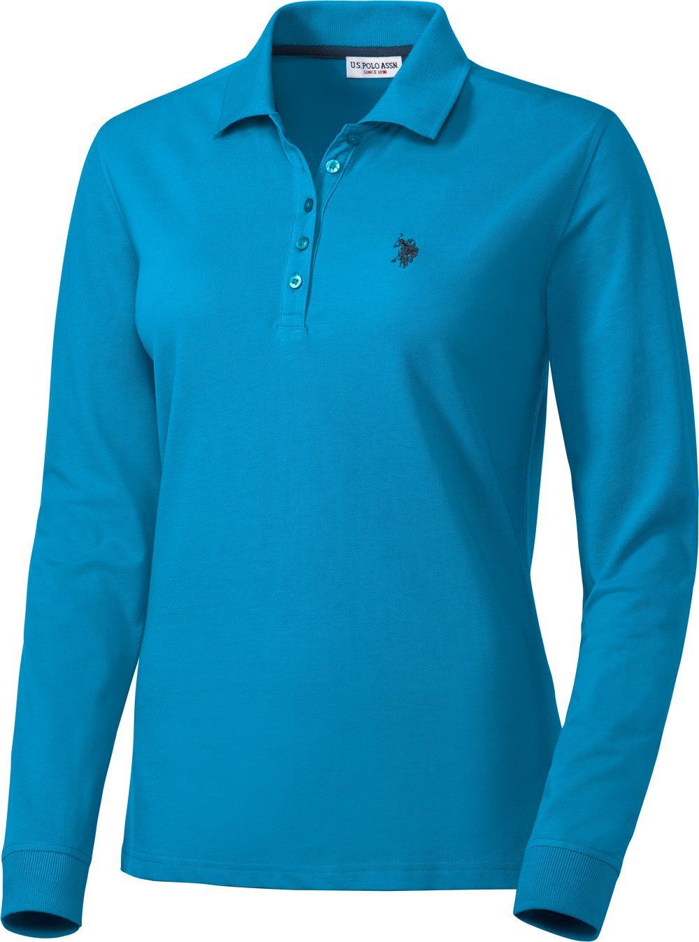 U.S. Polo Assn Langarm-Poloshirt Leicht verlängertes günstig online kaufen