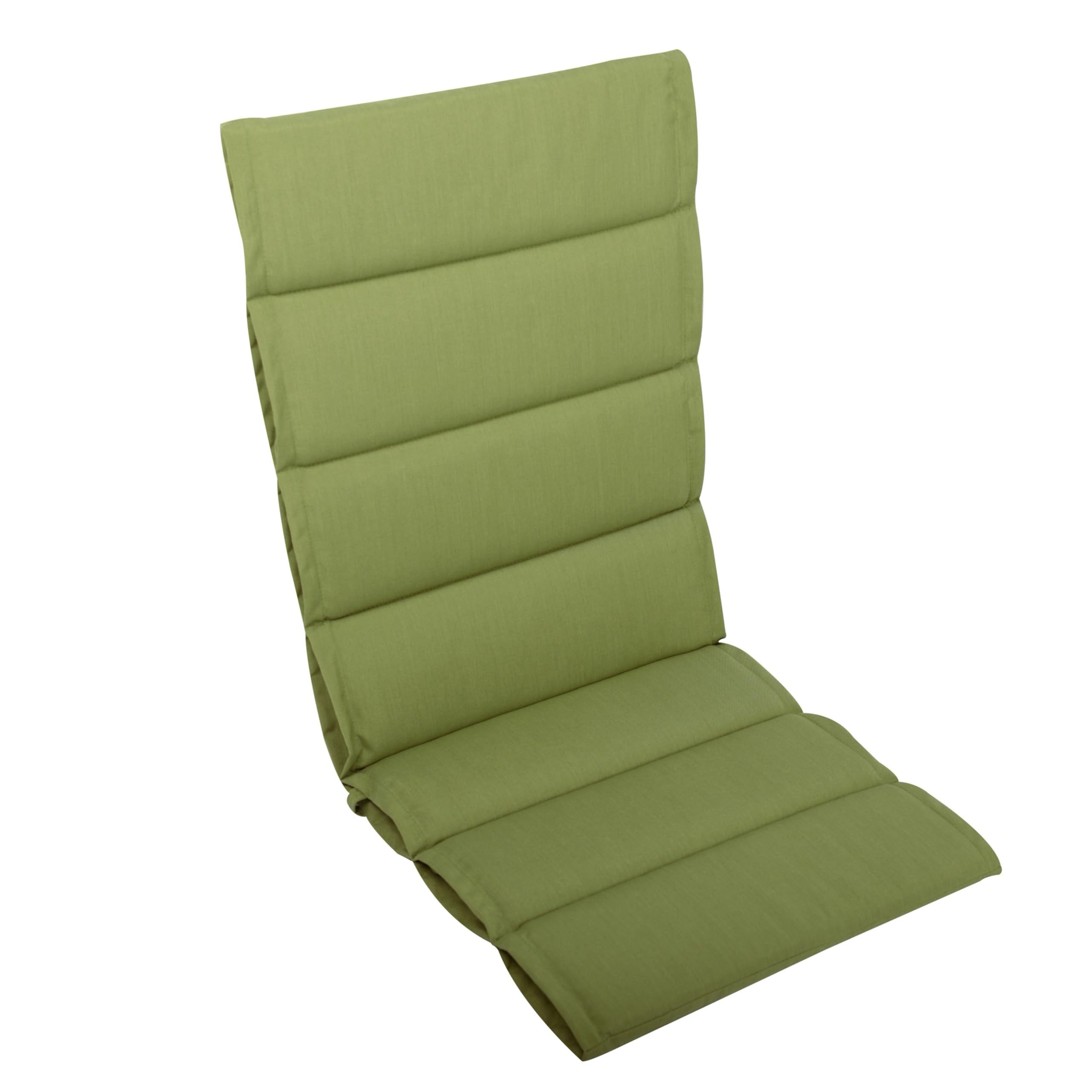 LILENO HOME Hochlehnerauflage bequeme Sitzauflage für Gartenmöbel, Stuhlkissen für Klappstühle, (1 St., 1er Set), 1er Set Polsterauflage in Grün, Sitzpolster waschbar