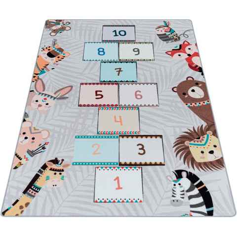 Kinderteppich PLAY 2903, Ayyildiz Teppiche, rechteckig, Höhe: 6 mm, robuster Kurzflor, Spiel Teppich, Kinderzimmer