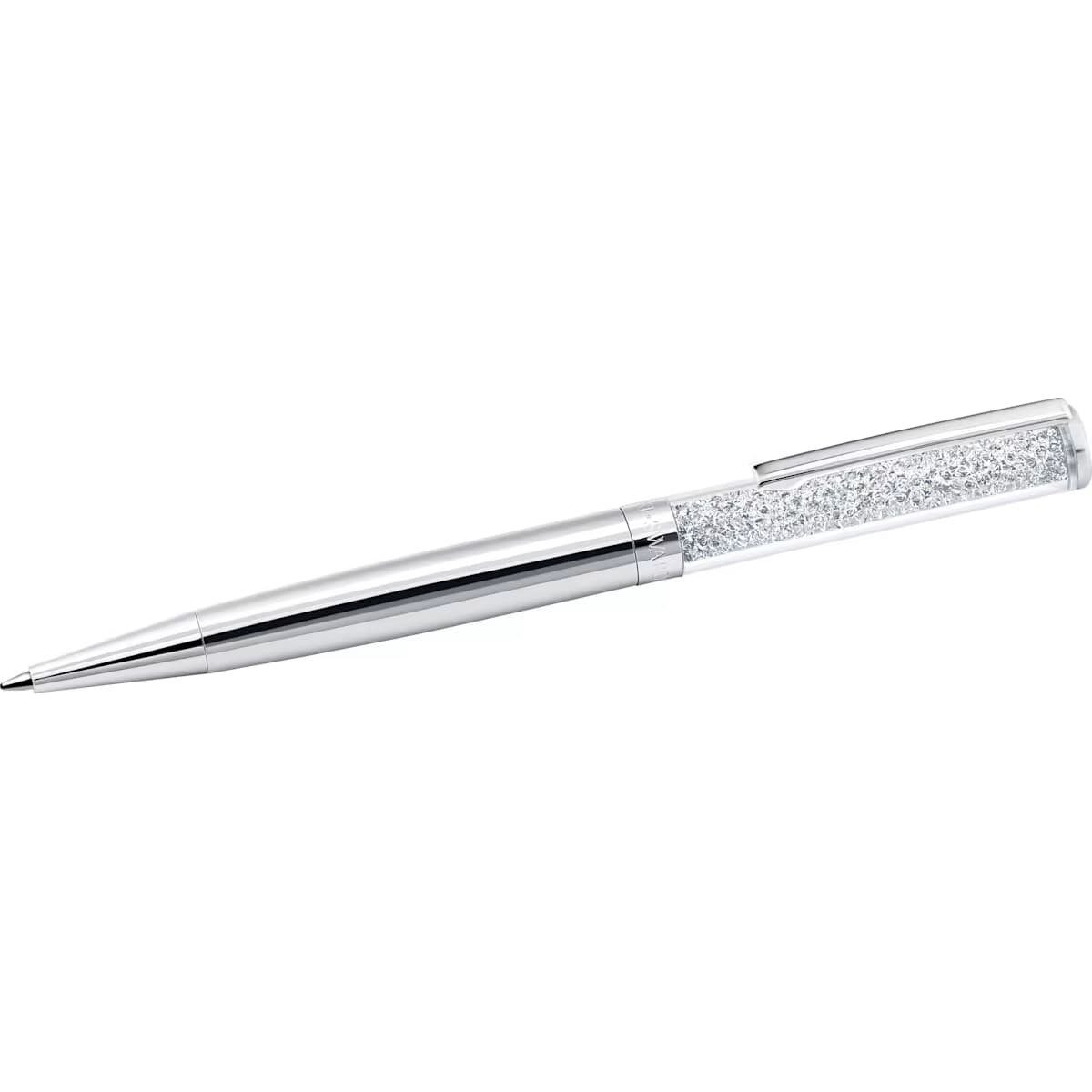 Verchromt Swarovski 5224384, Swarovski Silberfarben, Kugelschreiber Crystalline Kugelschreiber