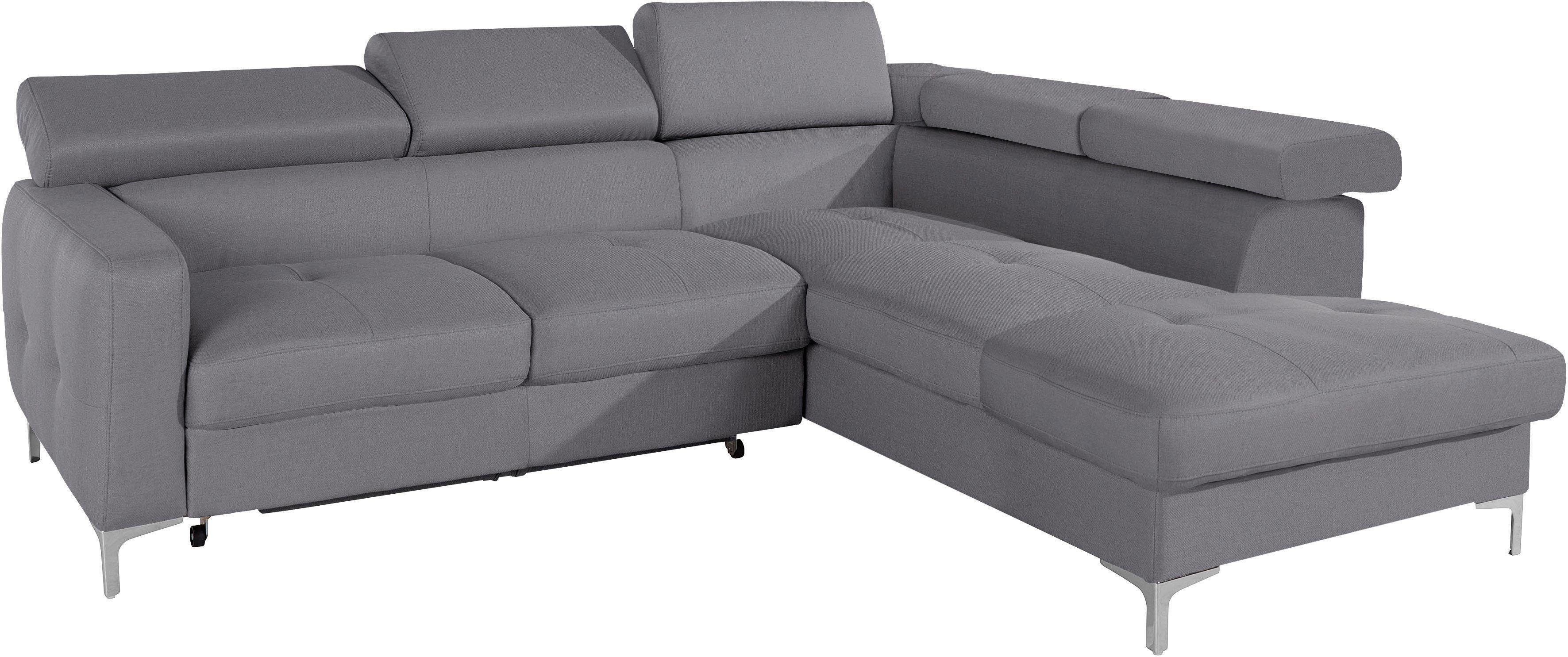COTTA Ecksofa "Sammy L-Form", mit Kopfteilverstellung, wahlweise mit Bettfu günstig online kaufen
