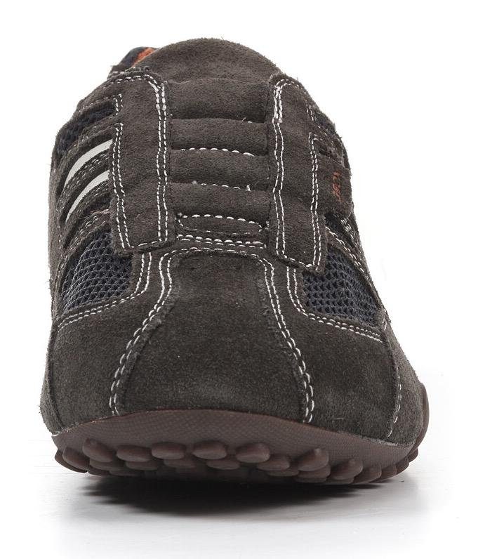 Geox UOMO SNAKE Slip-On Sneaker mit Ziernähten Spezial modischen Membrane mit Geox dunkelgrau-beige und