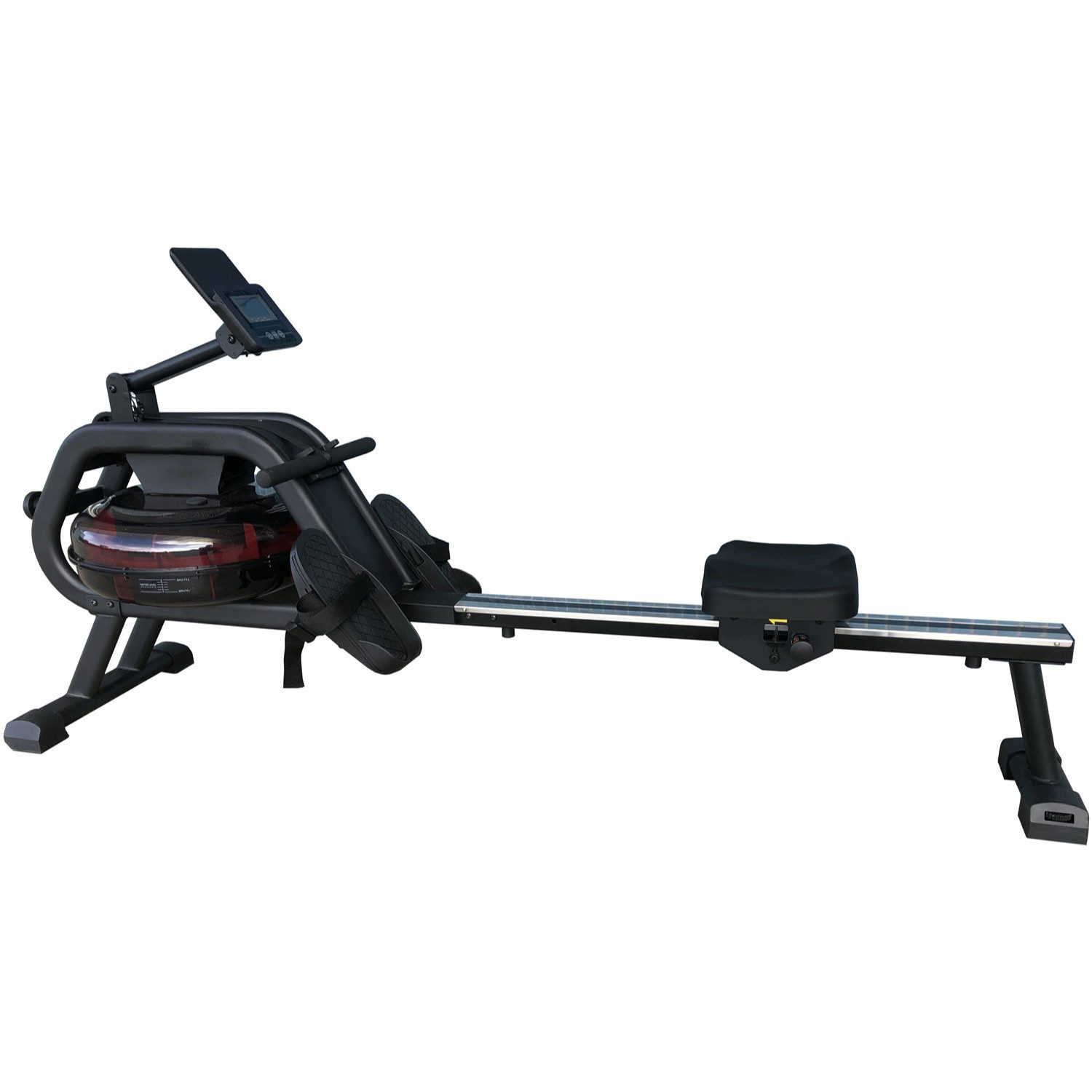 body coach Ruderzugmaschine / Wasser-Rudergerät "Gold Coast Rower" (mit Brustgurt), platzsparend hochkant aufstellbar