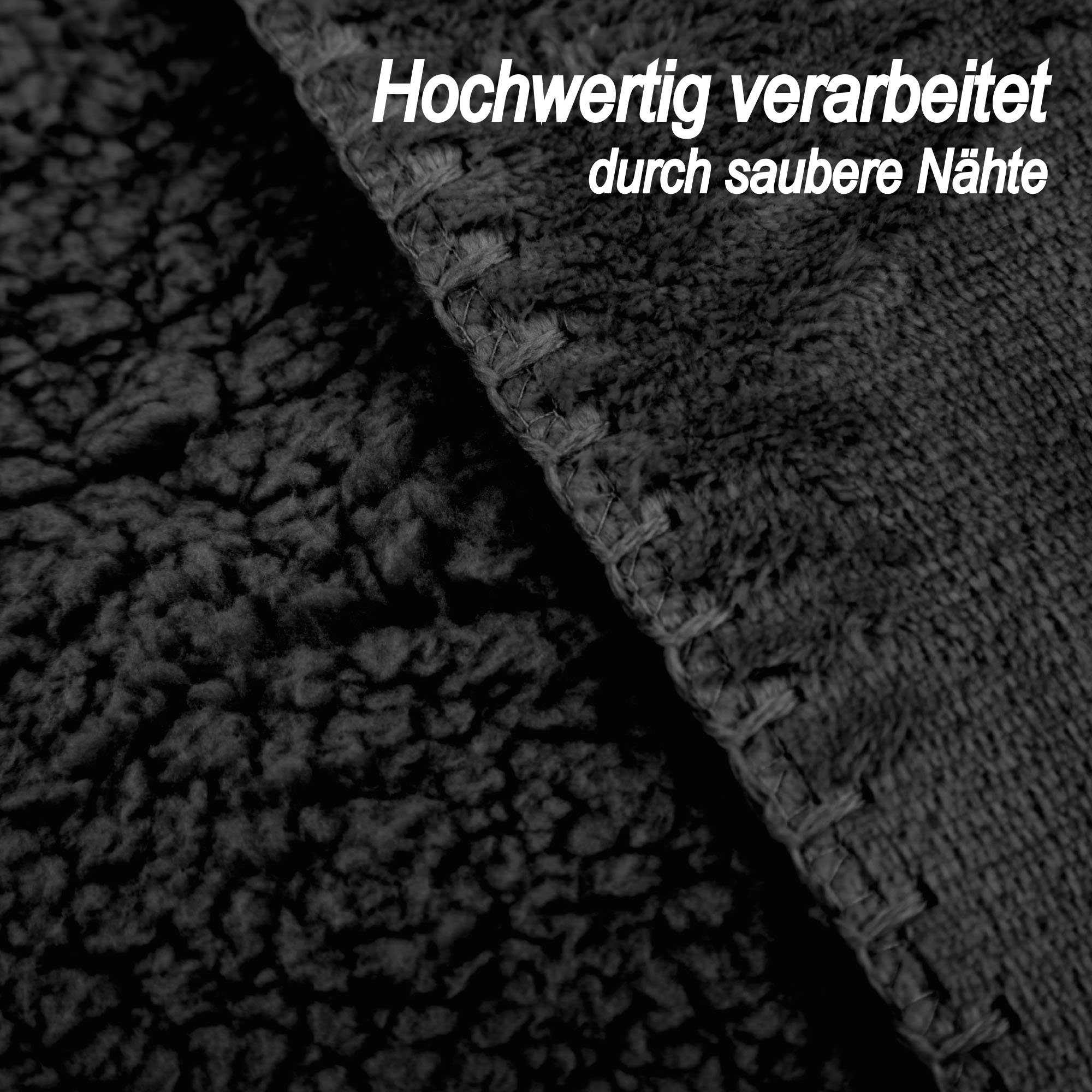 Wohndecke "Teddy Fleece" Wendedecke mit 2 Seiten, Bestlivings, 150x200cm, weiches Flanell, flauschiges Sherpa-Fleece, dichter Stoff – Bild 3 von 5