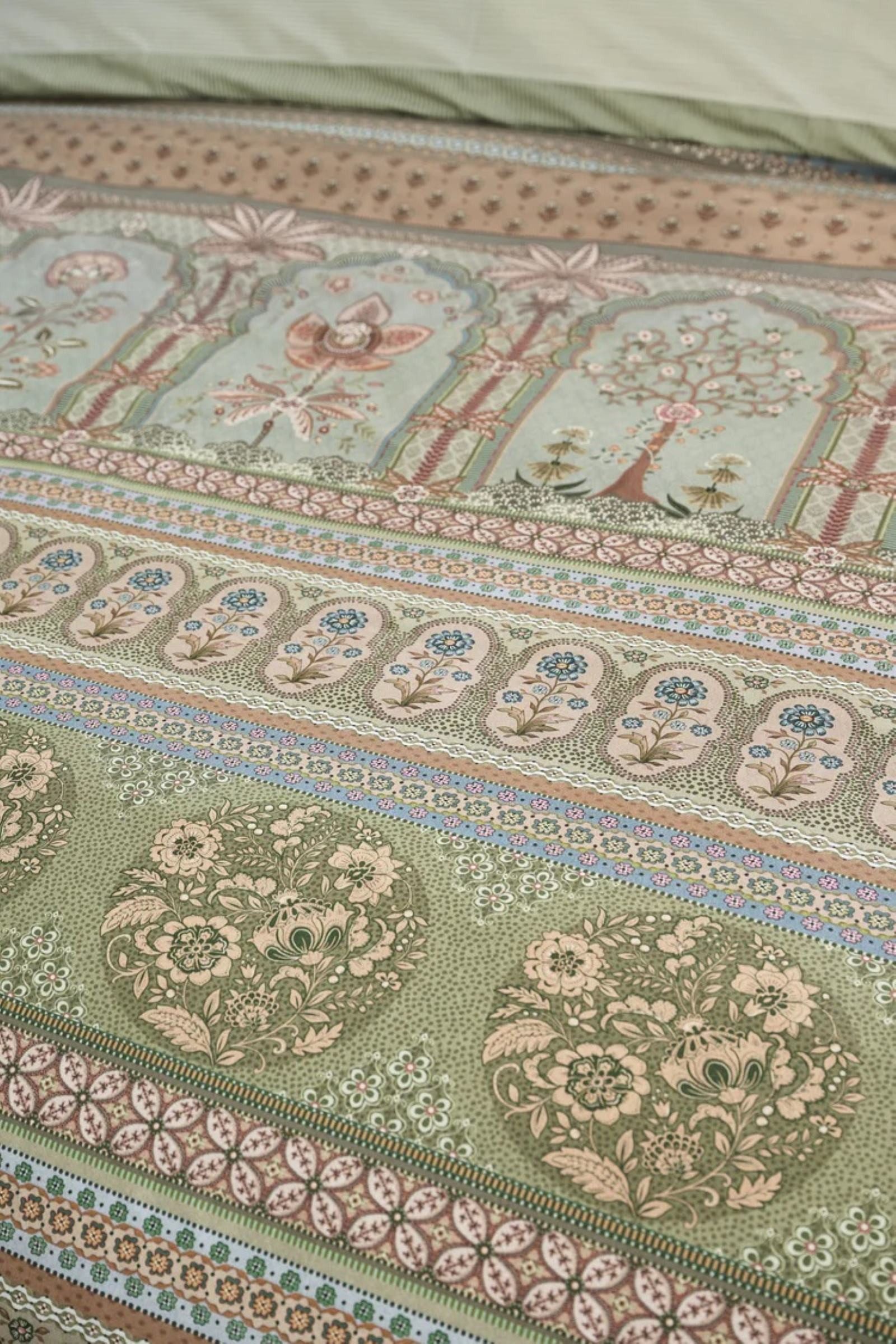 PiP Studio Bettwäsche PIP Studio Perkal Bettwäsche 135x200 Bollywood Dreams green Ornamente, Perkal, 2 teilig, fein gewebter 100% Baumwollperkal