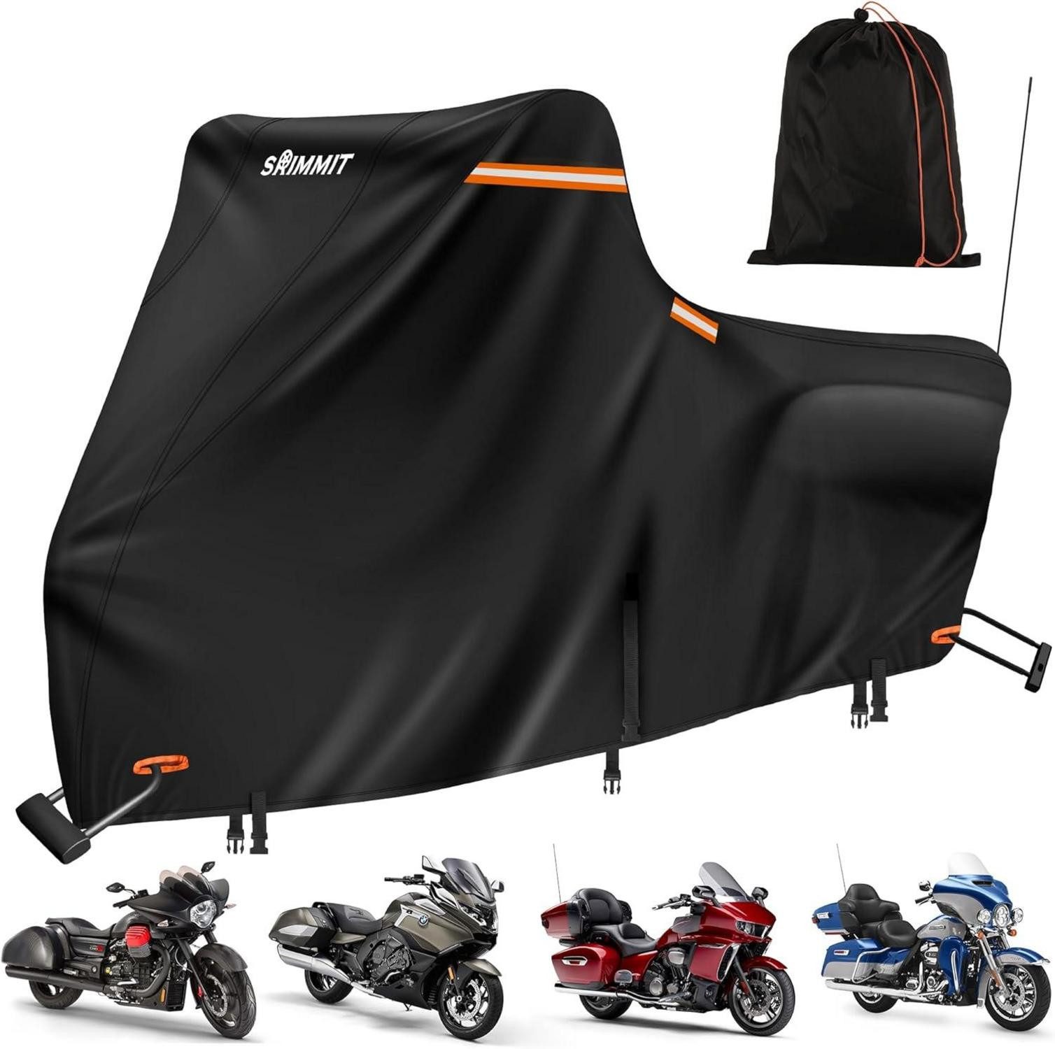 Autoplane Motorrad Abdeckung Plane 420D Wasserdicht Harley Davidson Touring