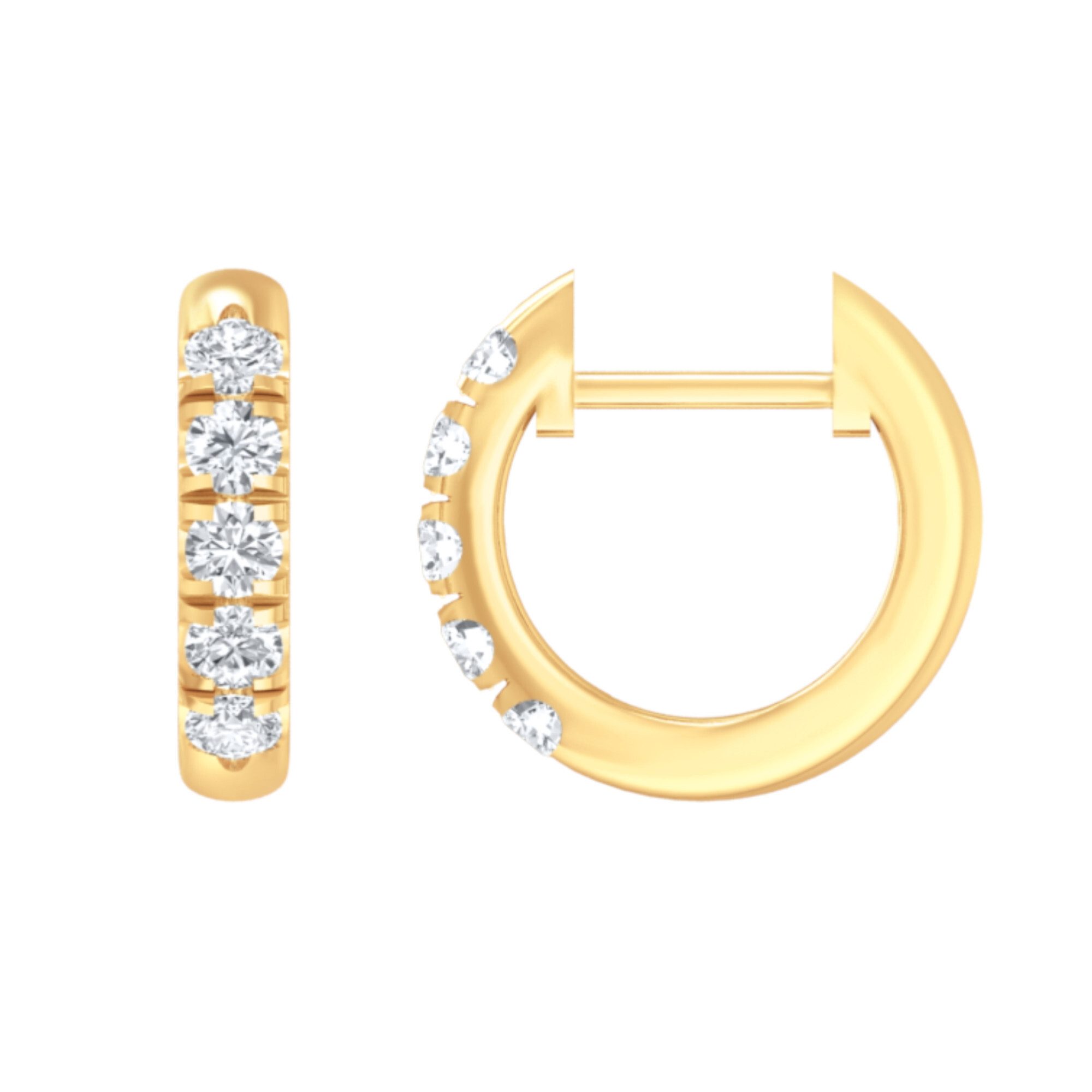 Paar Creolen Creolen Ohrringe ⌀ 11,8 mm aus 585 Gold