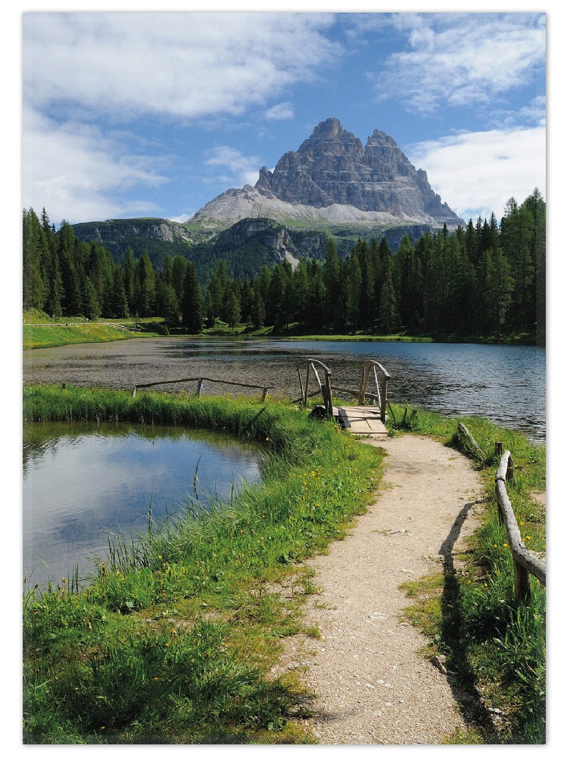 Wallario Teppich See in Berglandschaft, rechteckig, rutschfest
