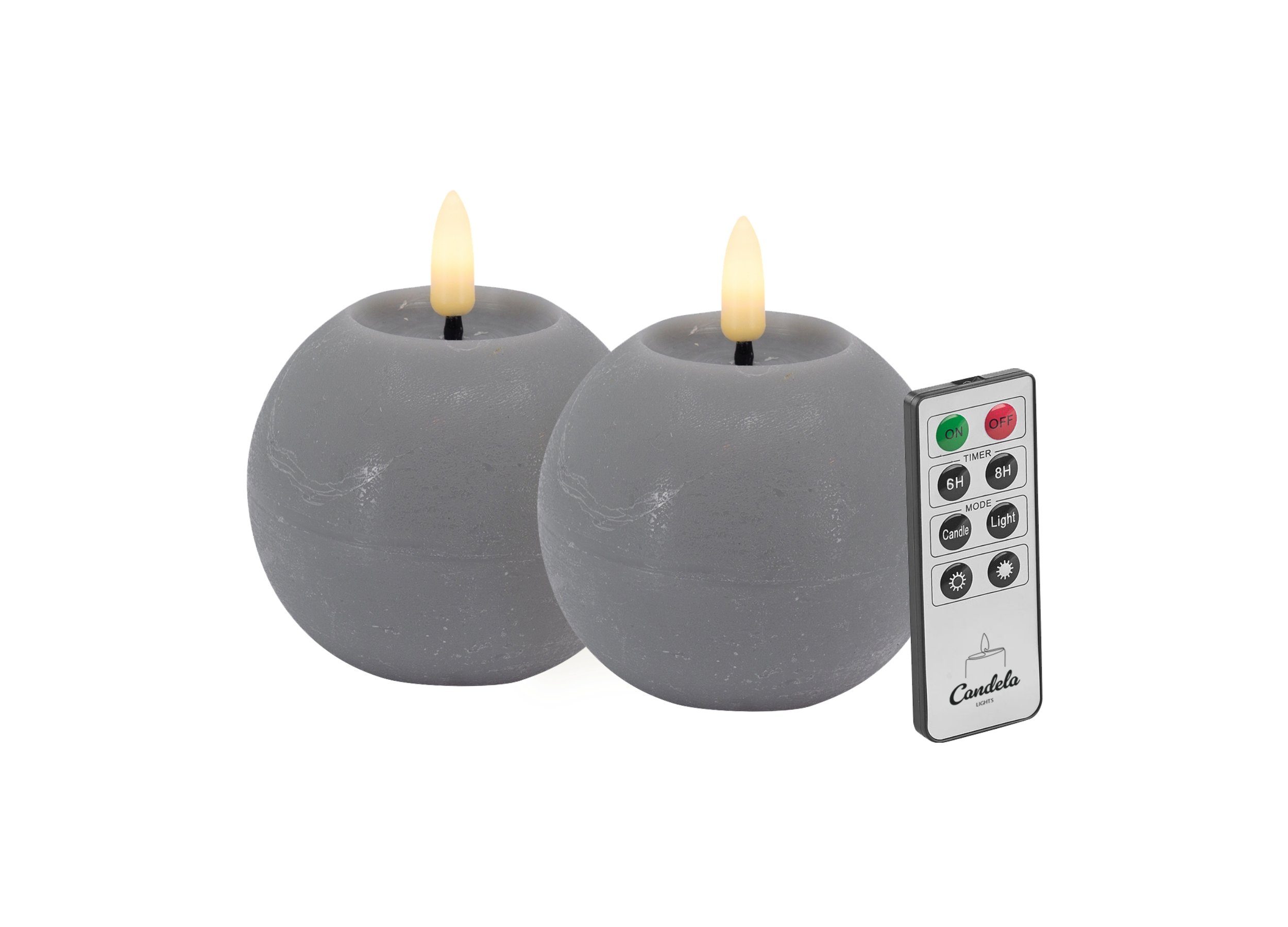 LC Home LED-Kerze Candela Lights H:7xØ8cm creme Echtwachs+Fernbedienung & T günstig online kaufen