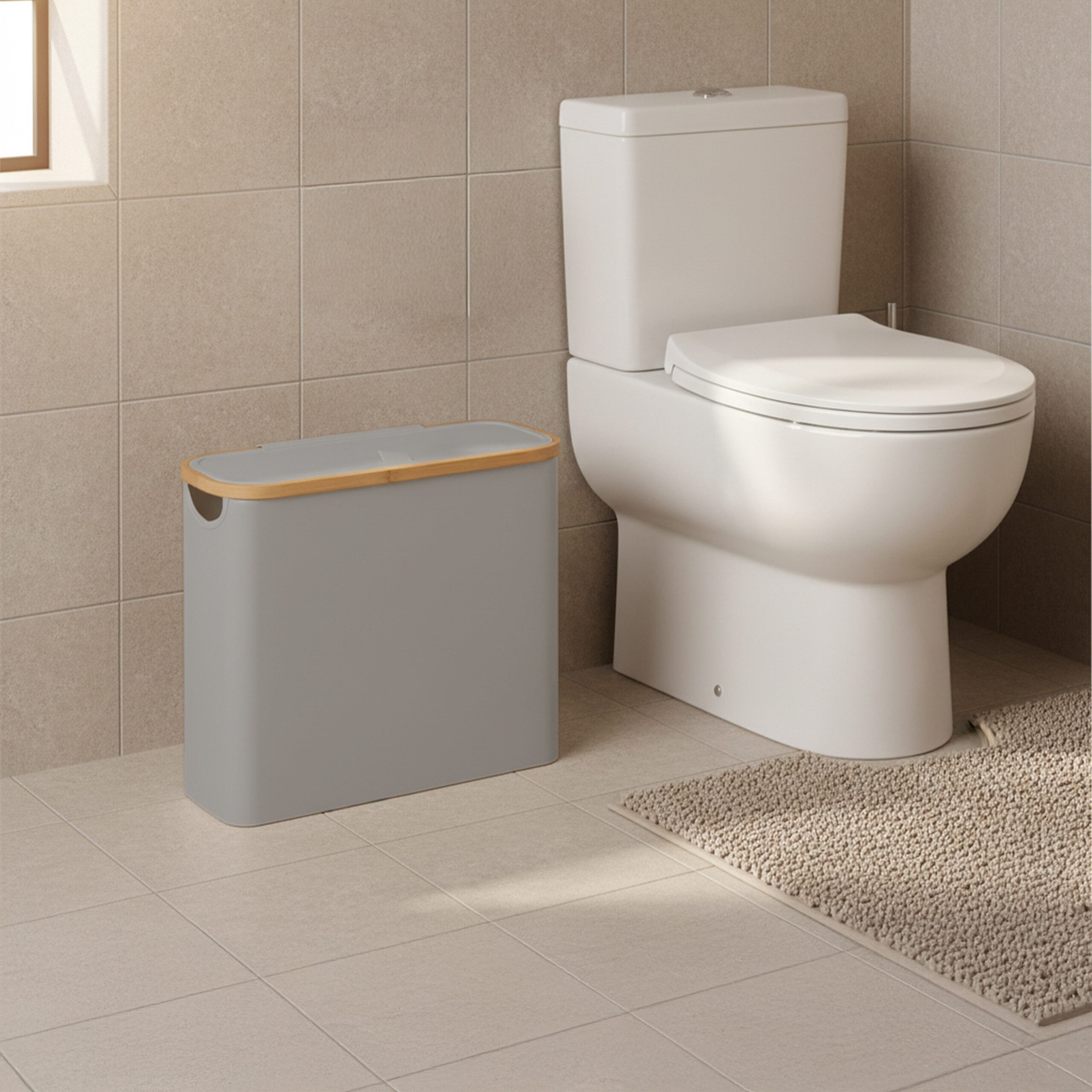 relaxdays Toiletten-Ersatzrollenhalter Toilettenpapier Aufbewahrung 12 Rollen, grau